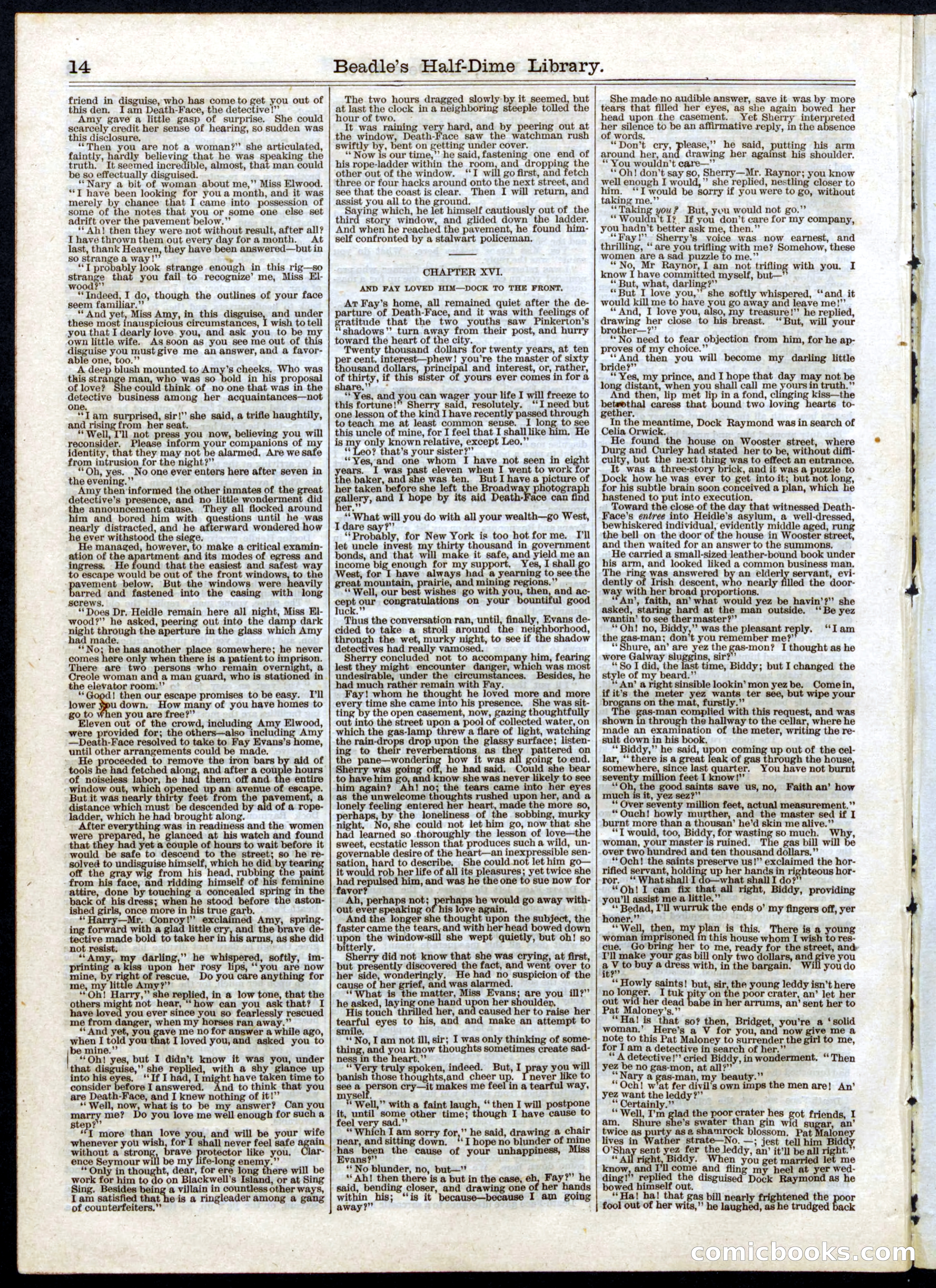 Beadle's Half Dime Library, No. 39 — page 14 of 16