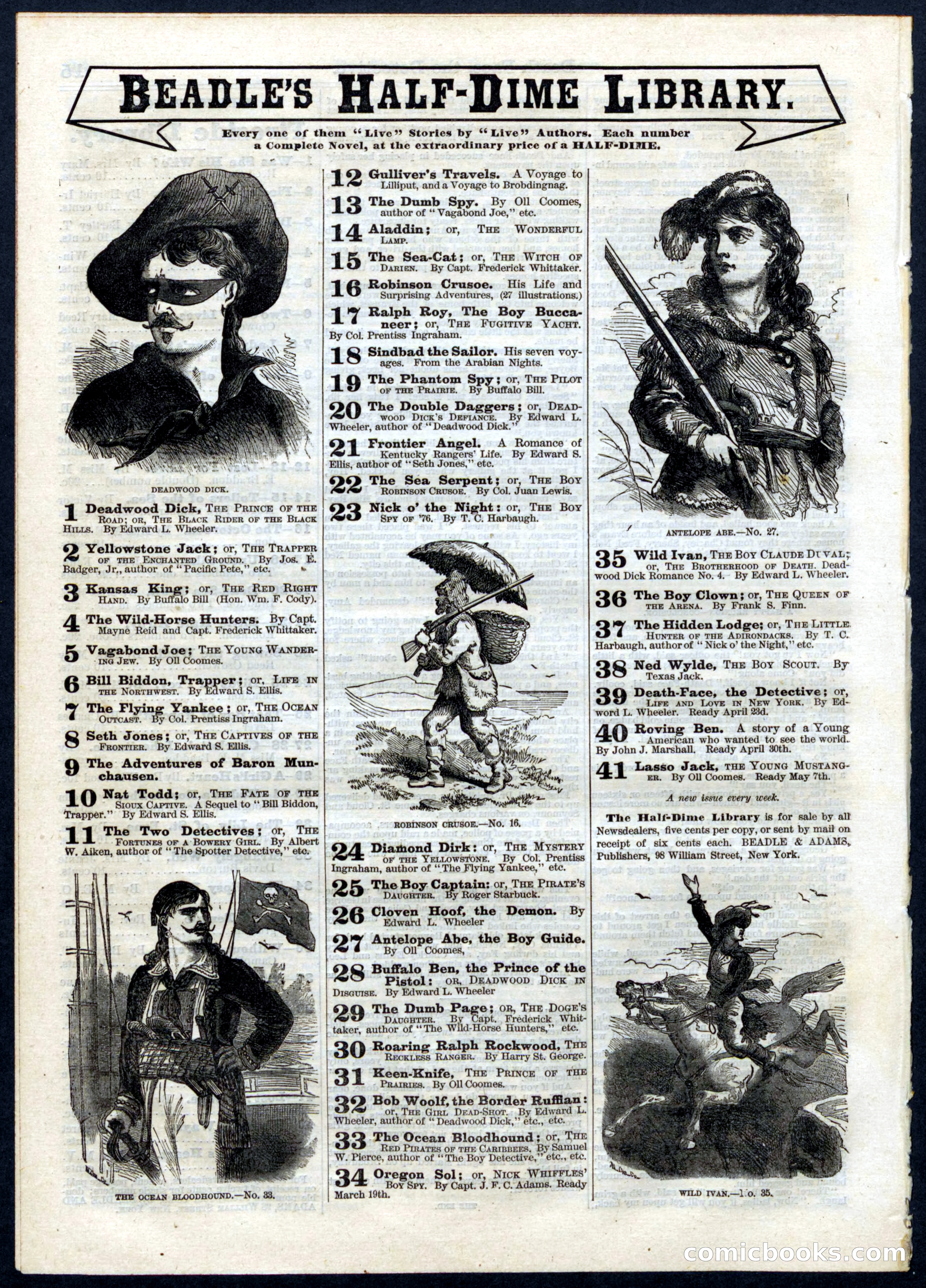 Beadle's Half Dime Library, No. 39 — page 16 of 16
