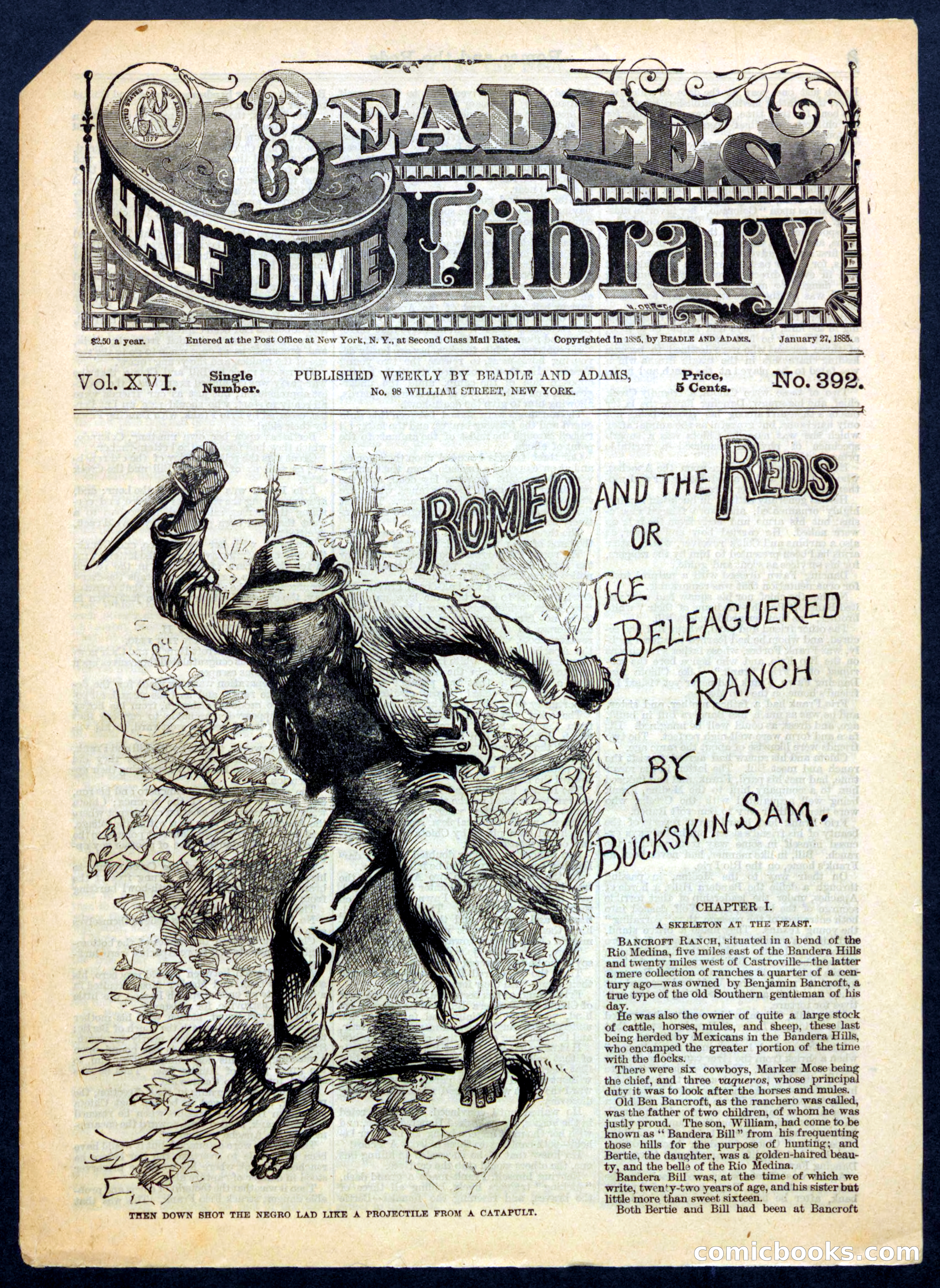 Beadle's Half Dime Library No. 392 — page 1 of 16