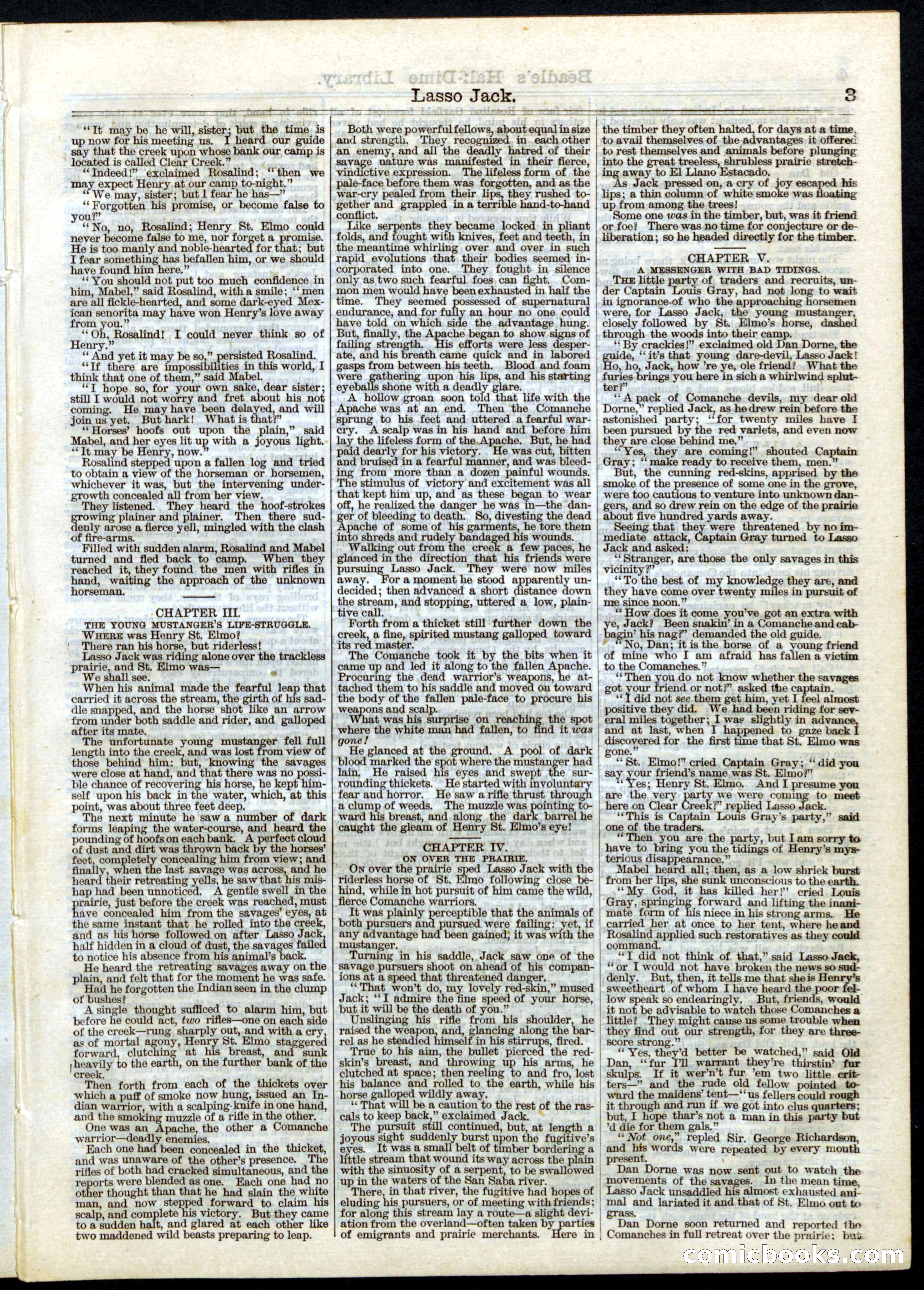 Beadle's Half Dime Library No. 41 — page 3 of 16