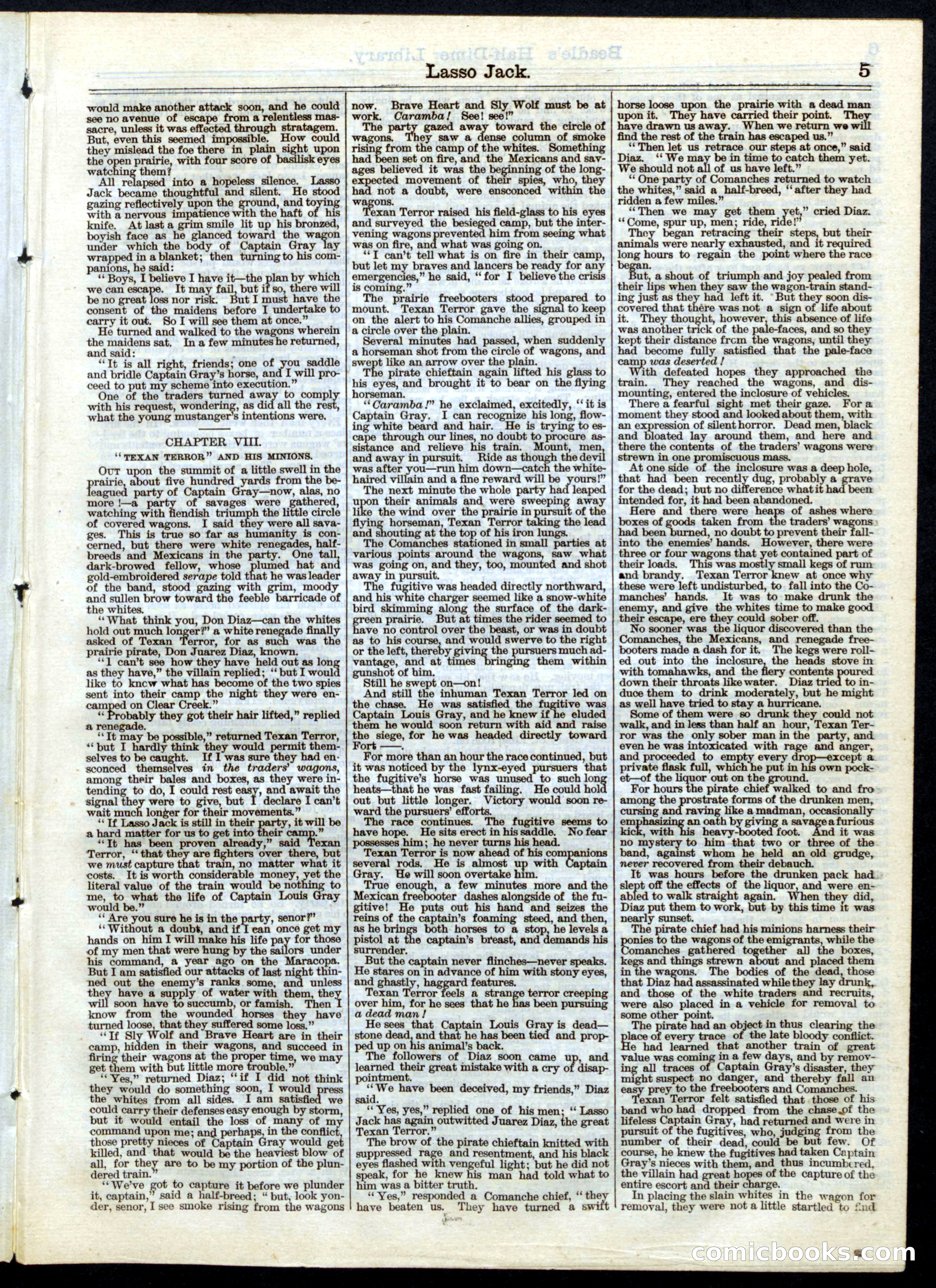 Beadle's Half Dime Library No. 41 — page 5 of 16