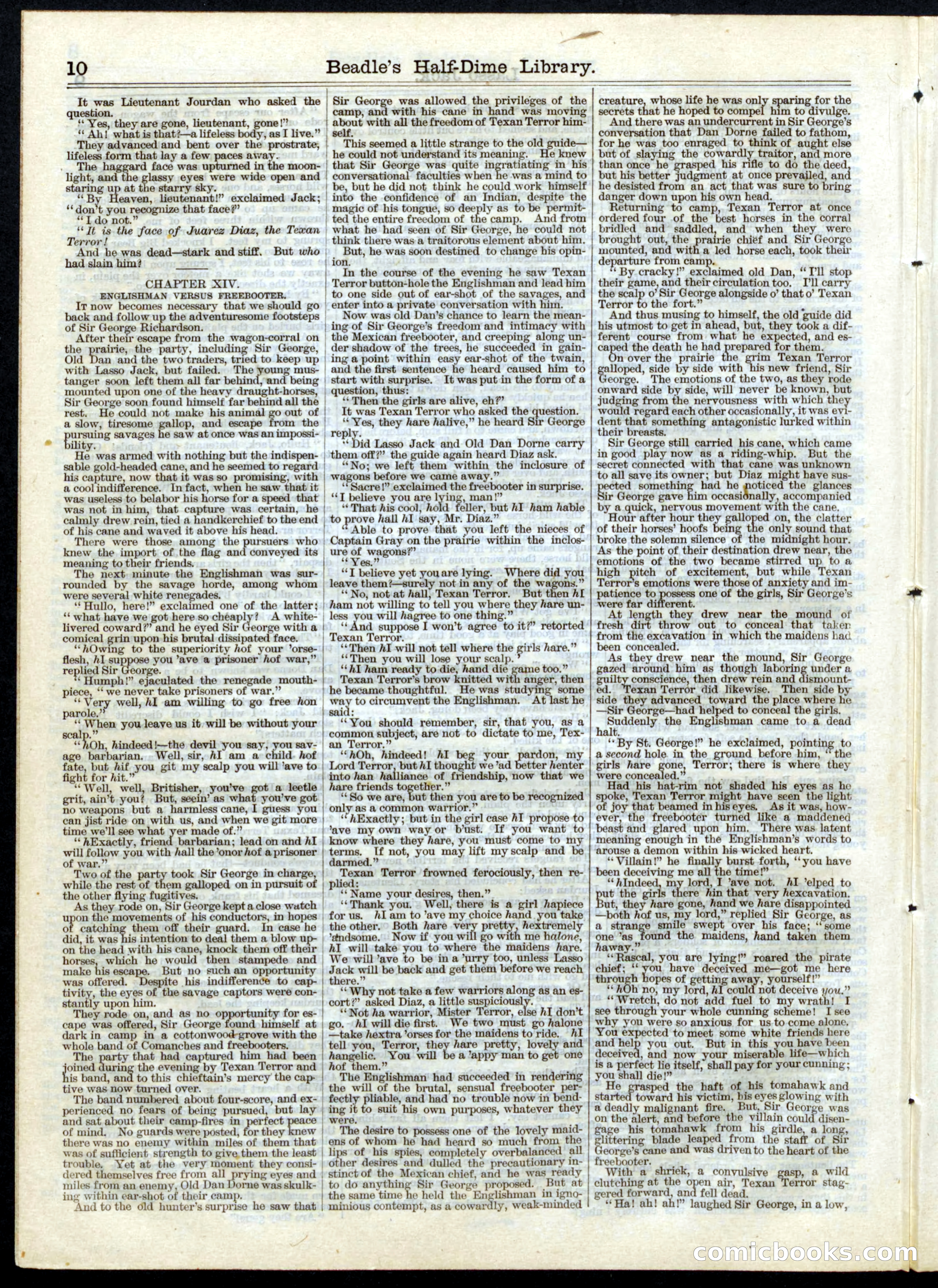 Beadle's Half Dime Library No. 41 — page 10 of 16