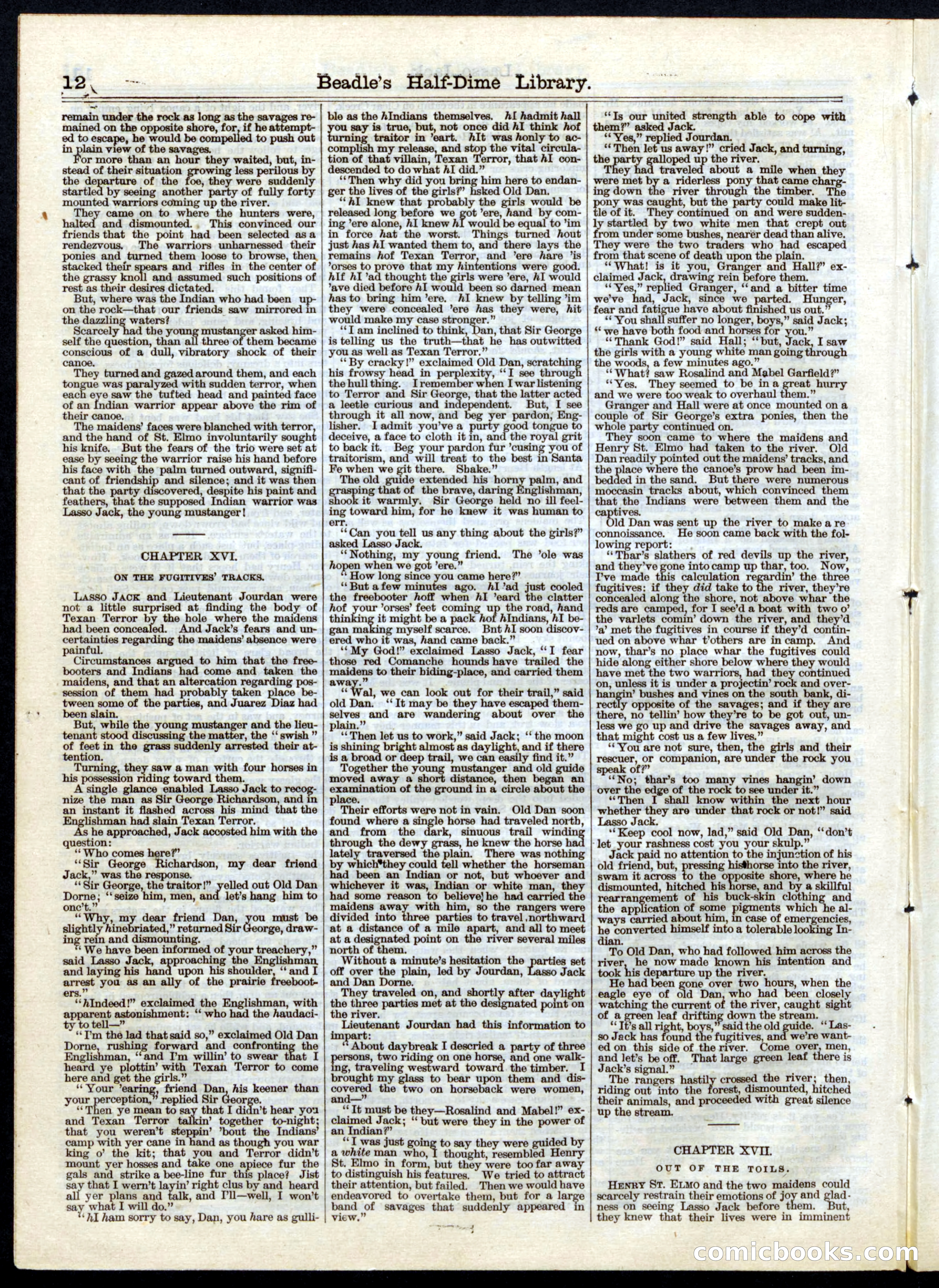 Beadle's Half Dime Library No. 41 — page 12 of 16