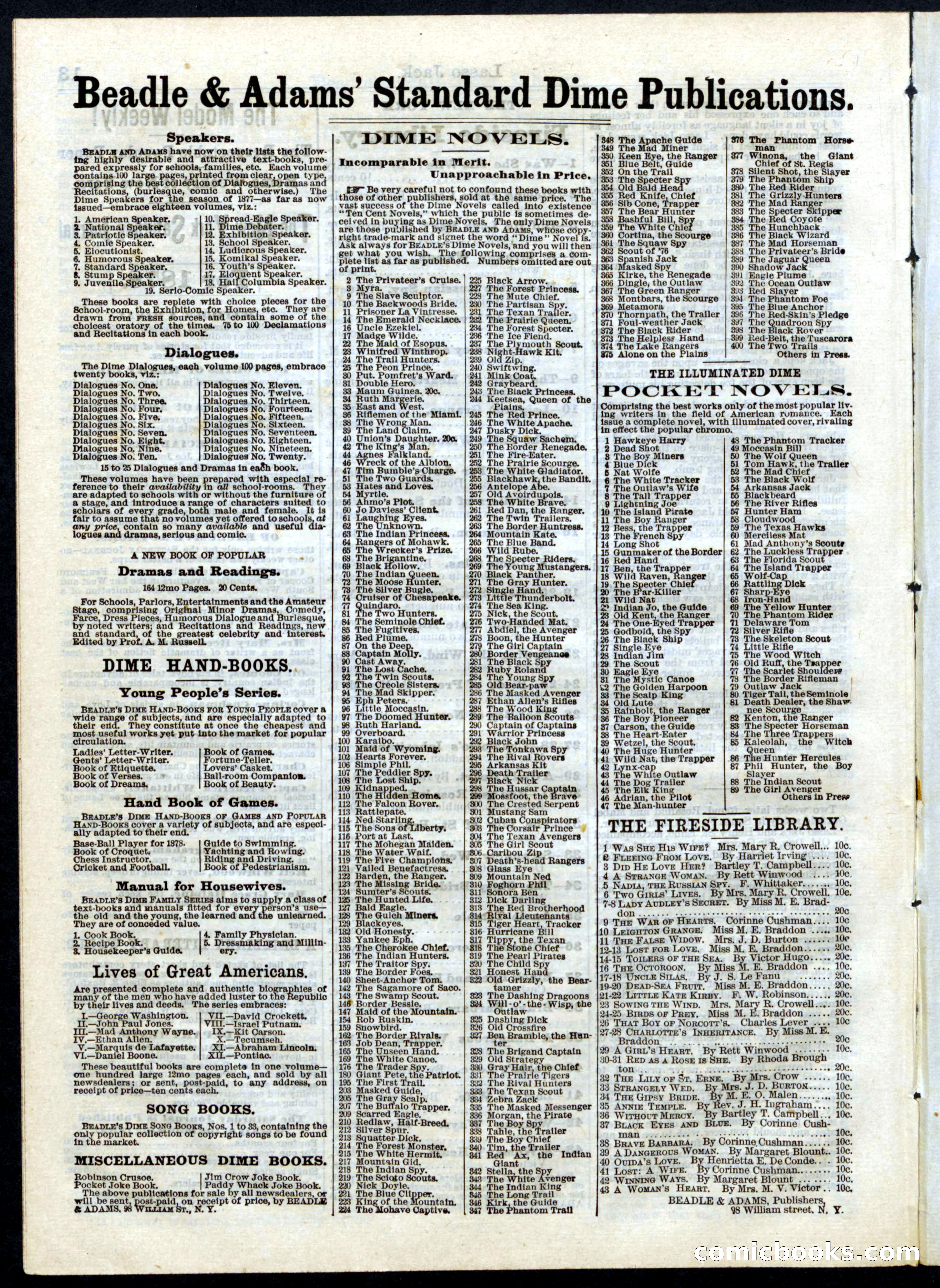 Beadle's Half Dime Library No. 41 — page 14 of 16