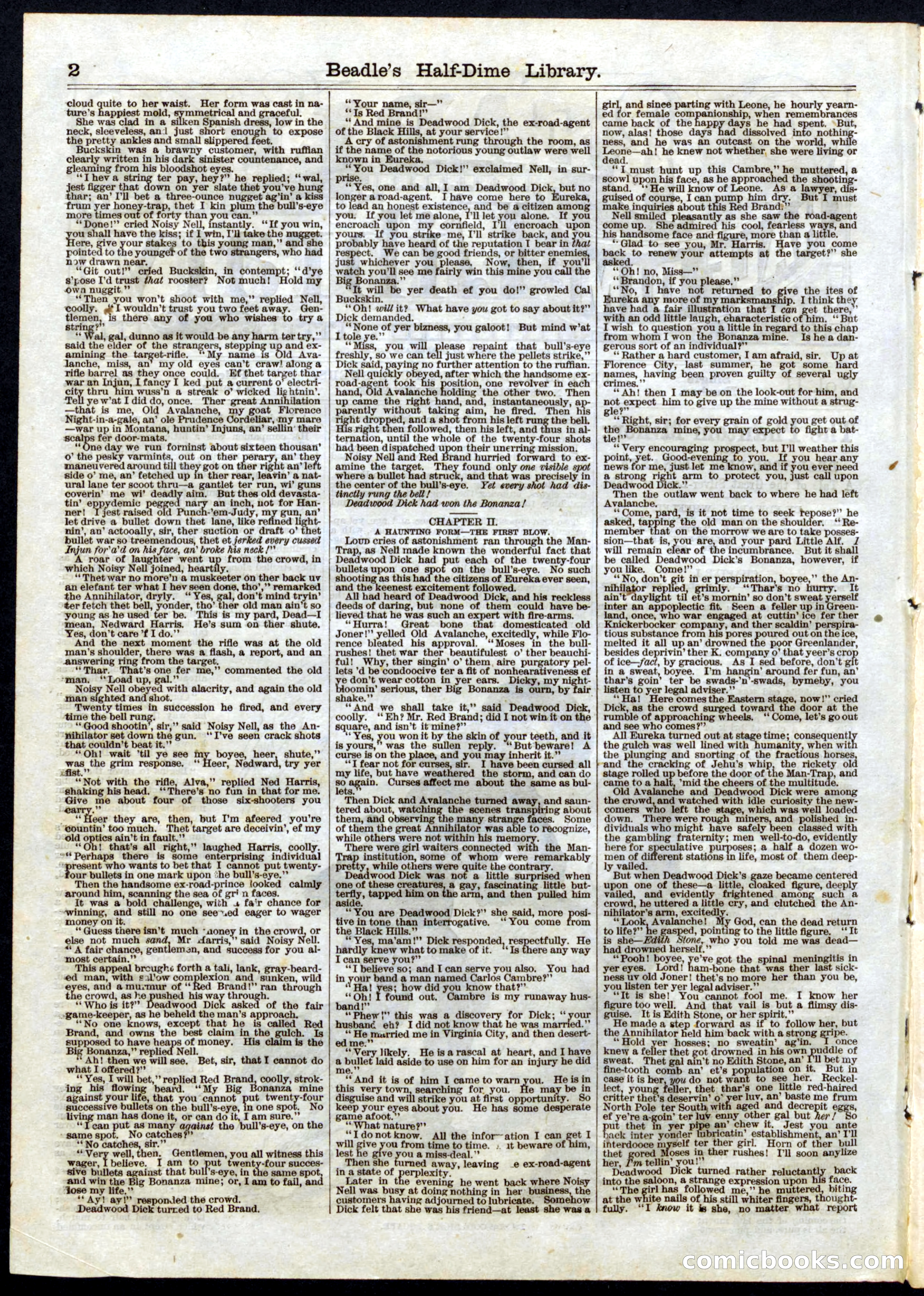 Beadle's Half Dime Library No. 42 — page 2 of 16
