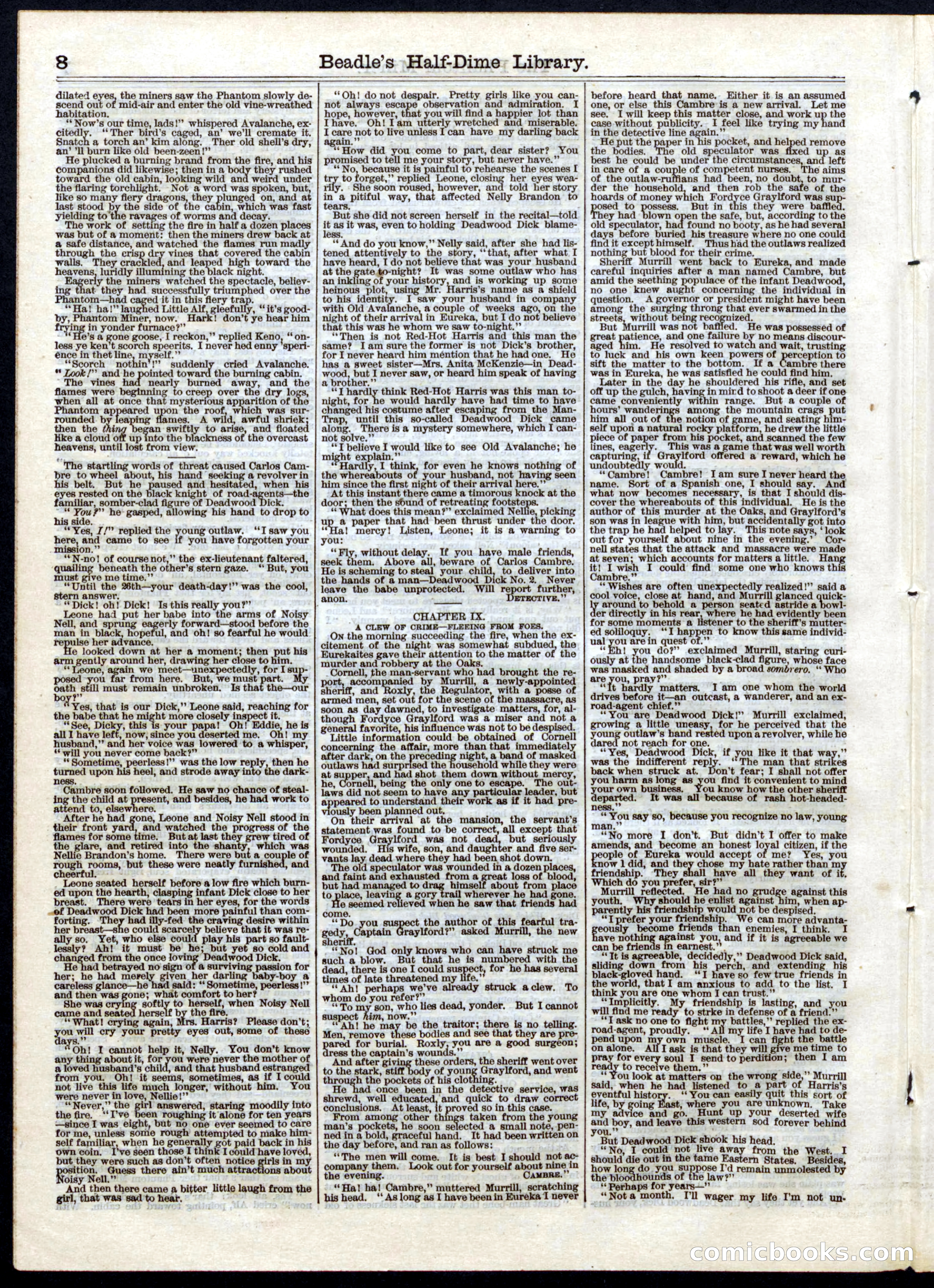 Beadle's Half Dime Library No. 42 — page 8 of 16