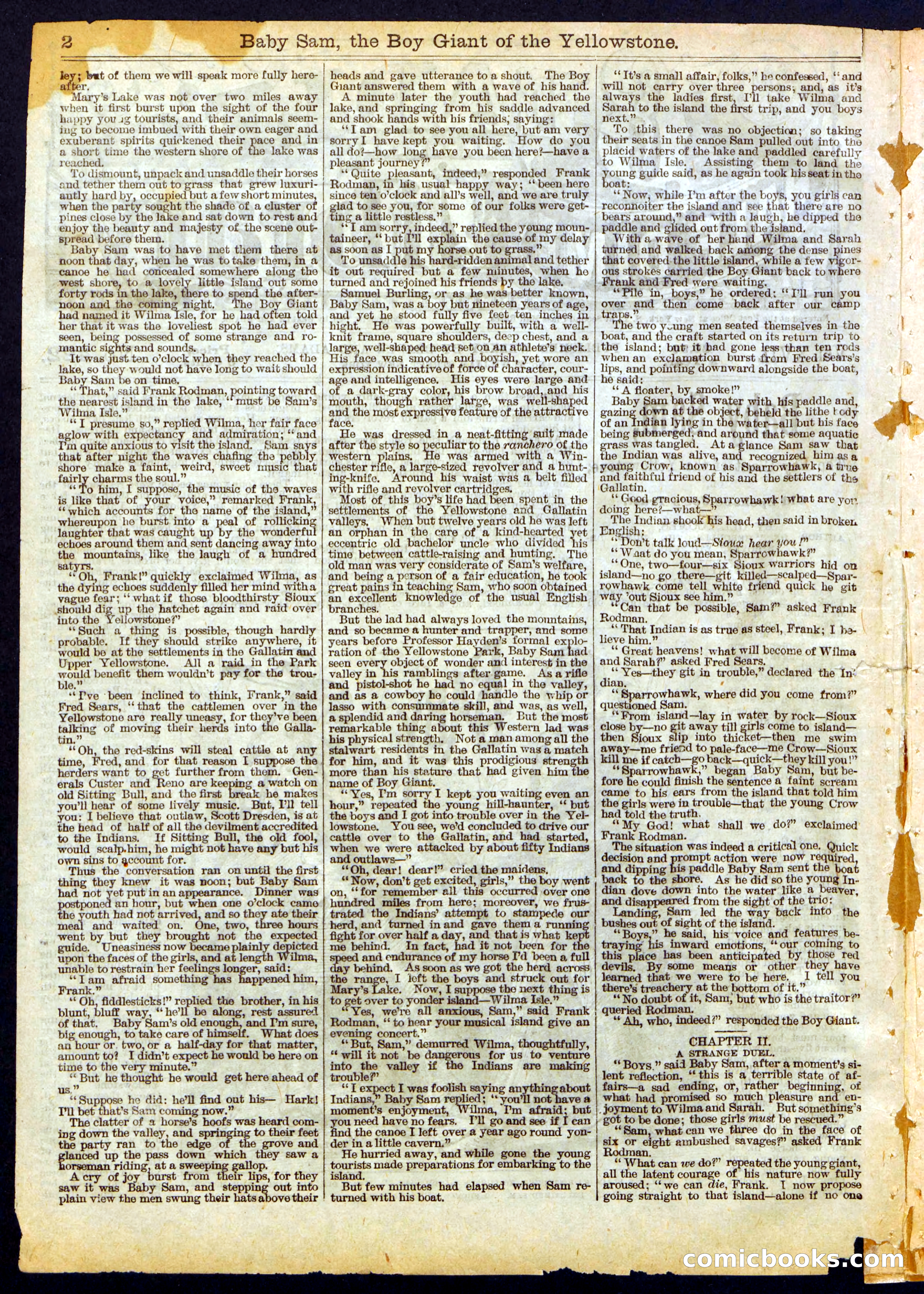 Beadle's Half Dime Library, No. 422 — page 2 of 16