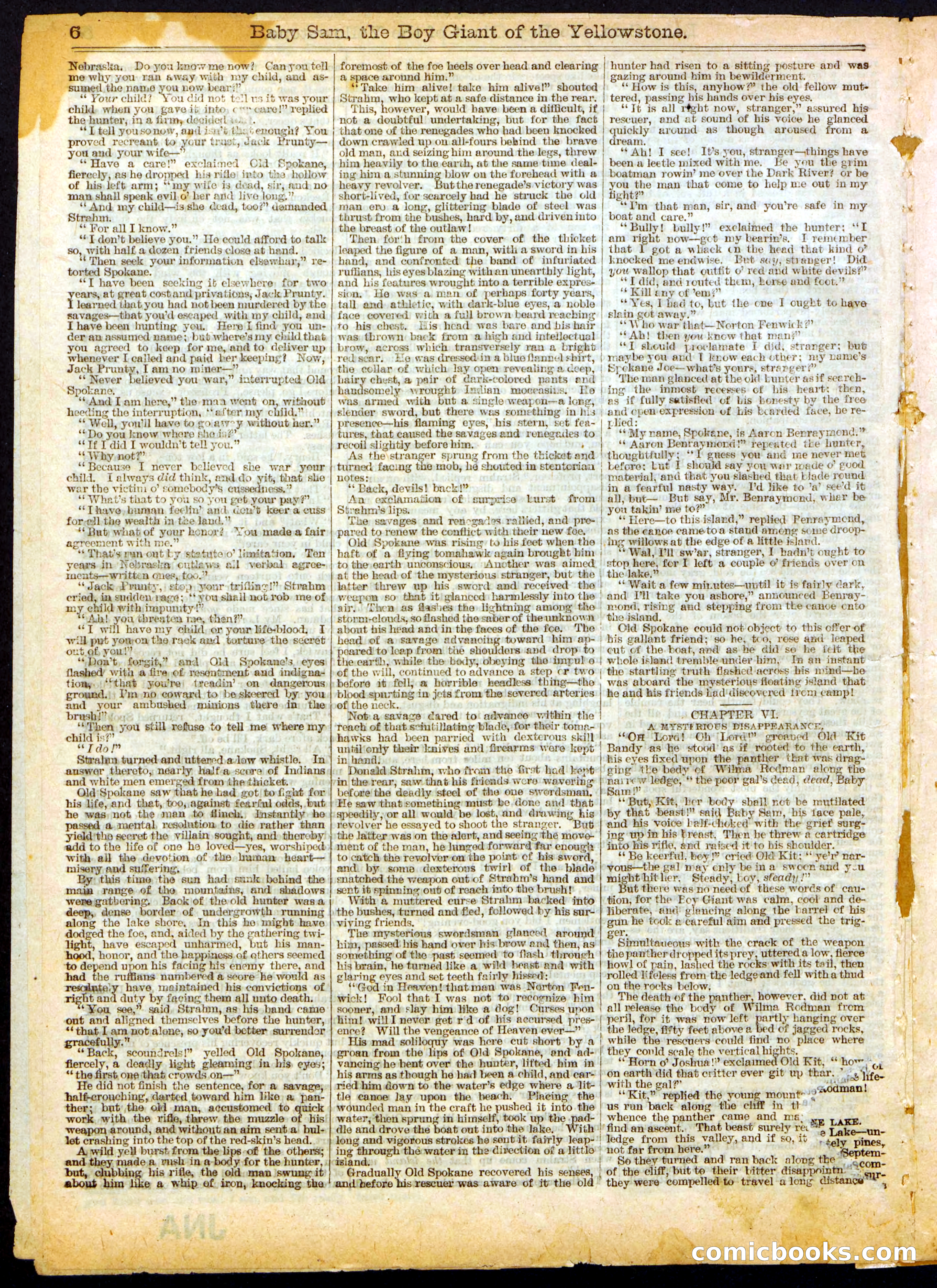 Beadle's Half Dime Library, No. 422 — page 6 of 16