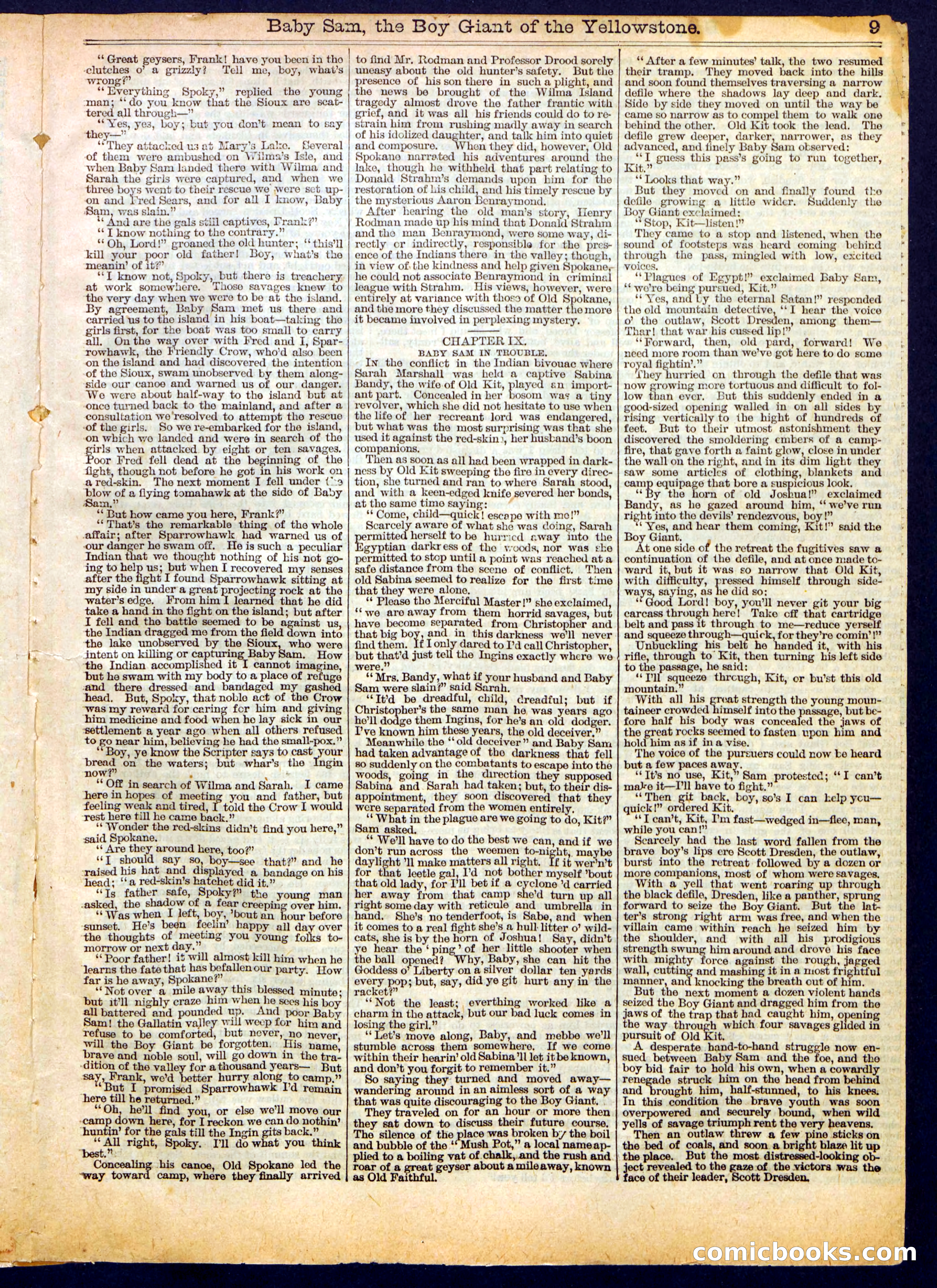 Beadle's Half Dime Library, No. 422 — page 9 of 16