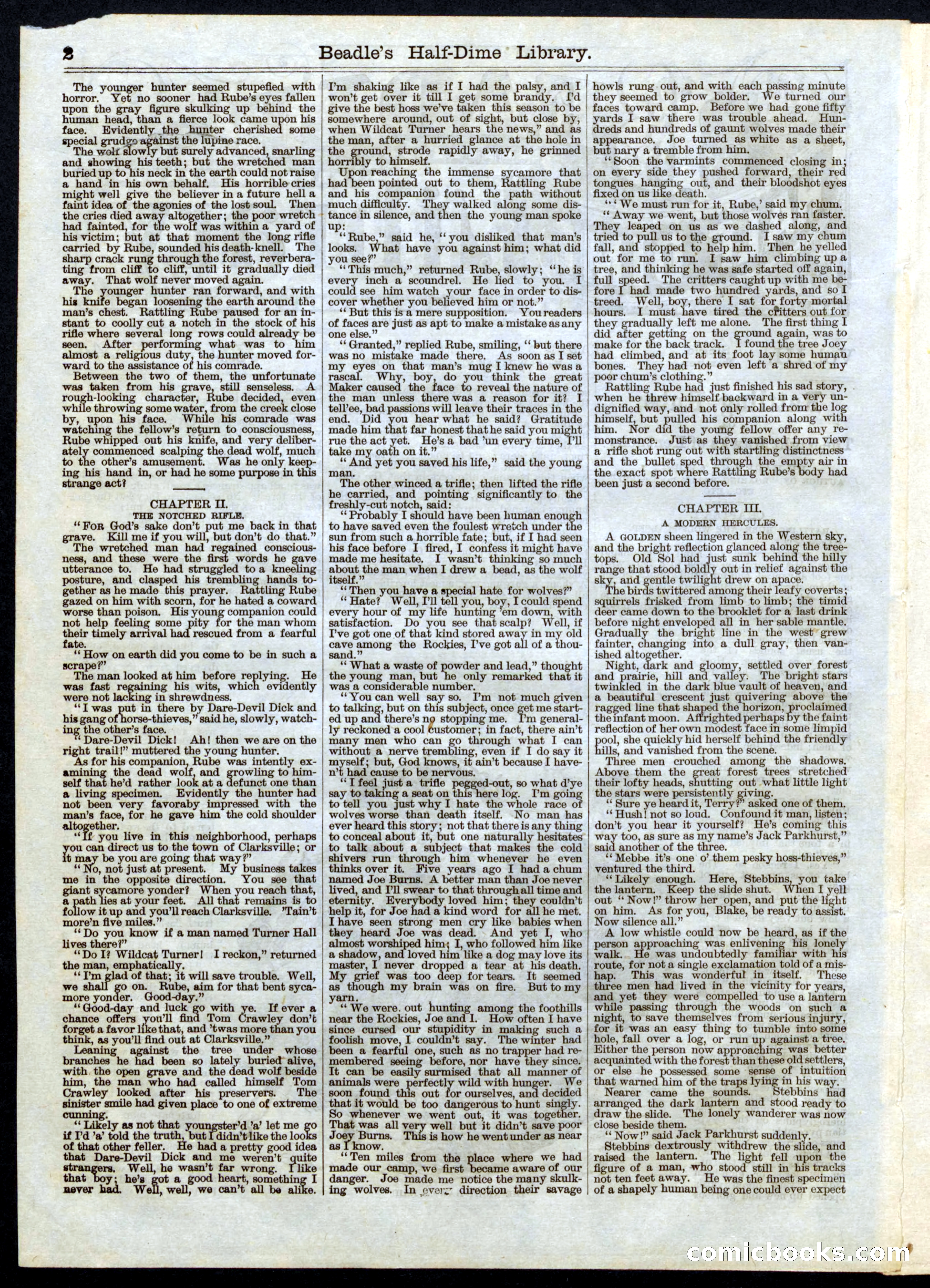 Beadle's Half Dime Library No. 44 — page 2 of 16