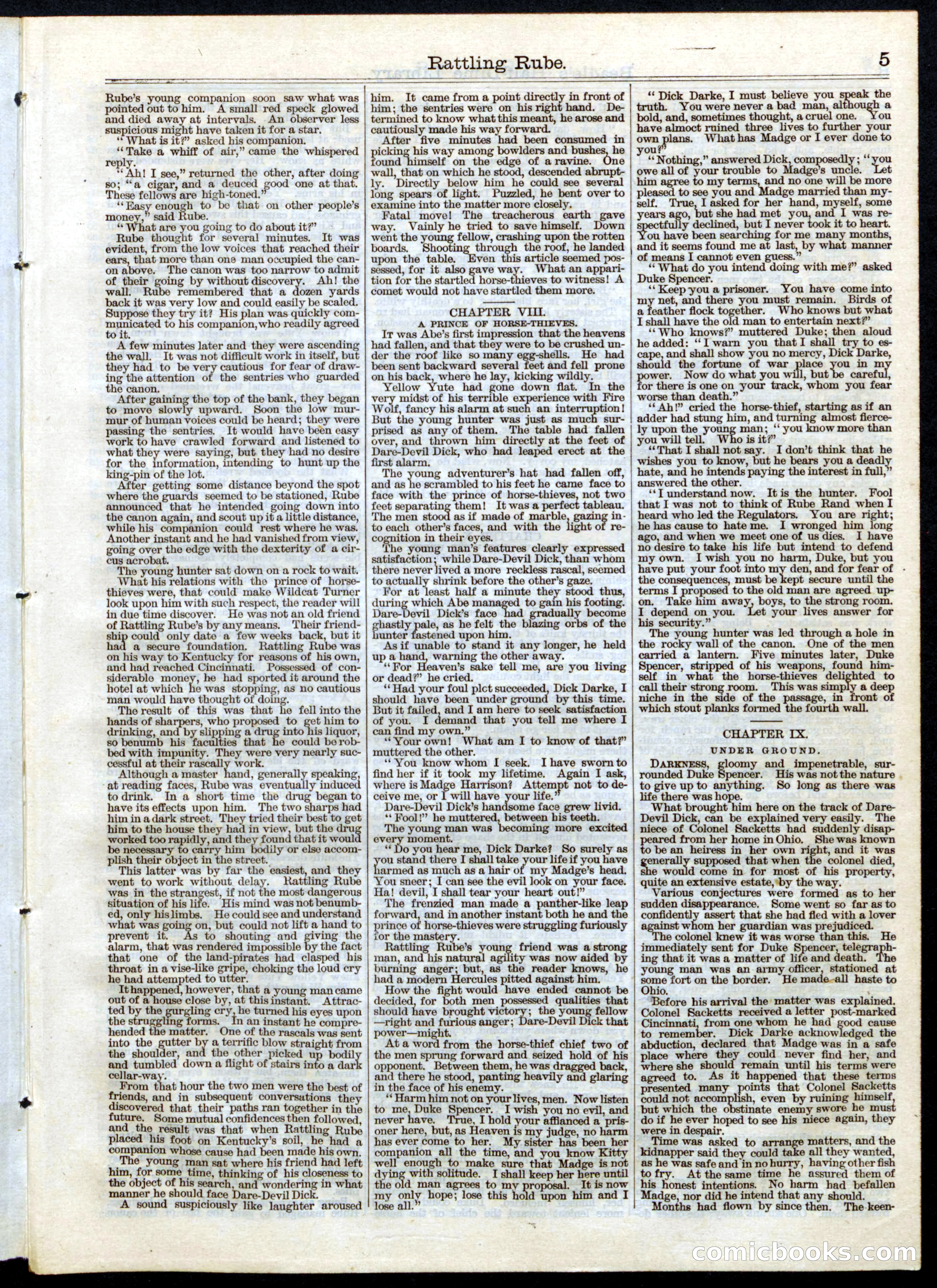 Beadle's Half Dime Library No. 44 — page 5 of 16