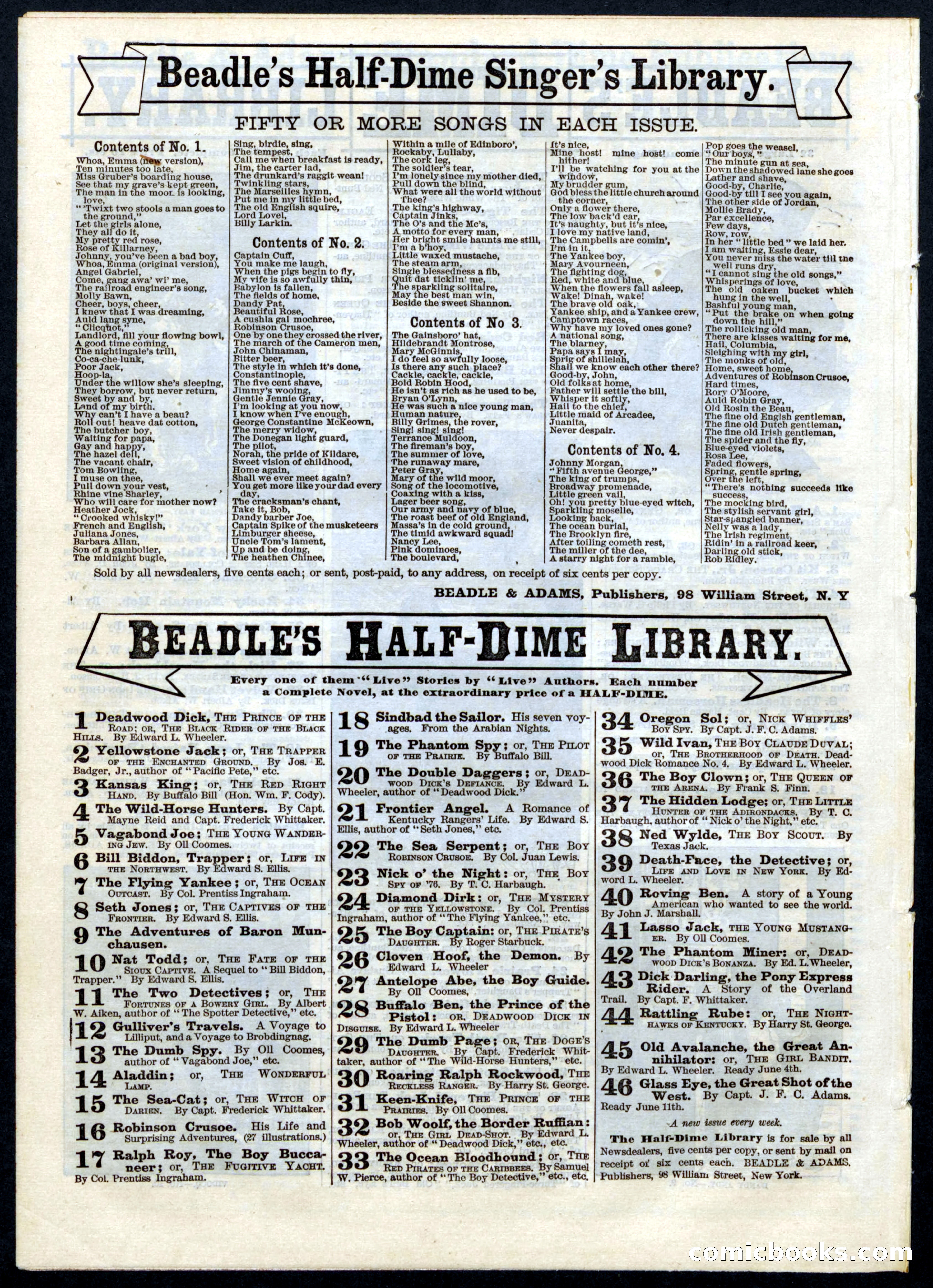 Beadle's Half Dime Library No. 44 — page 16 of 16