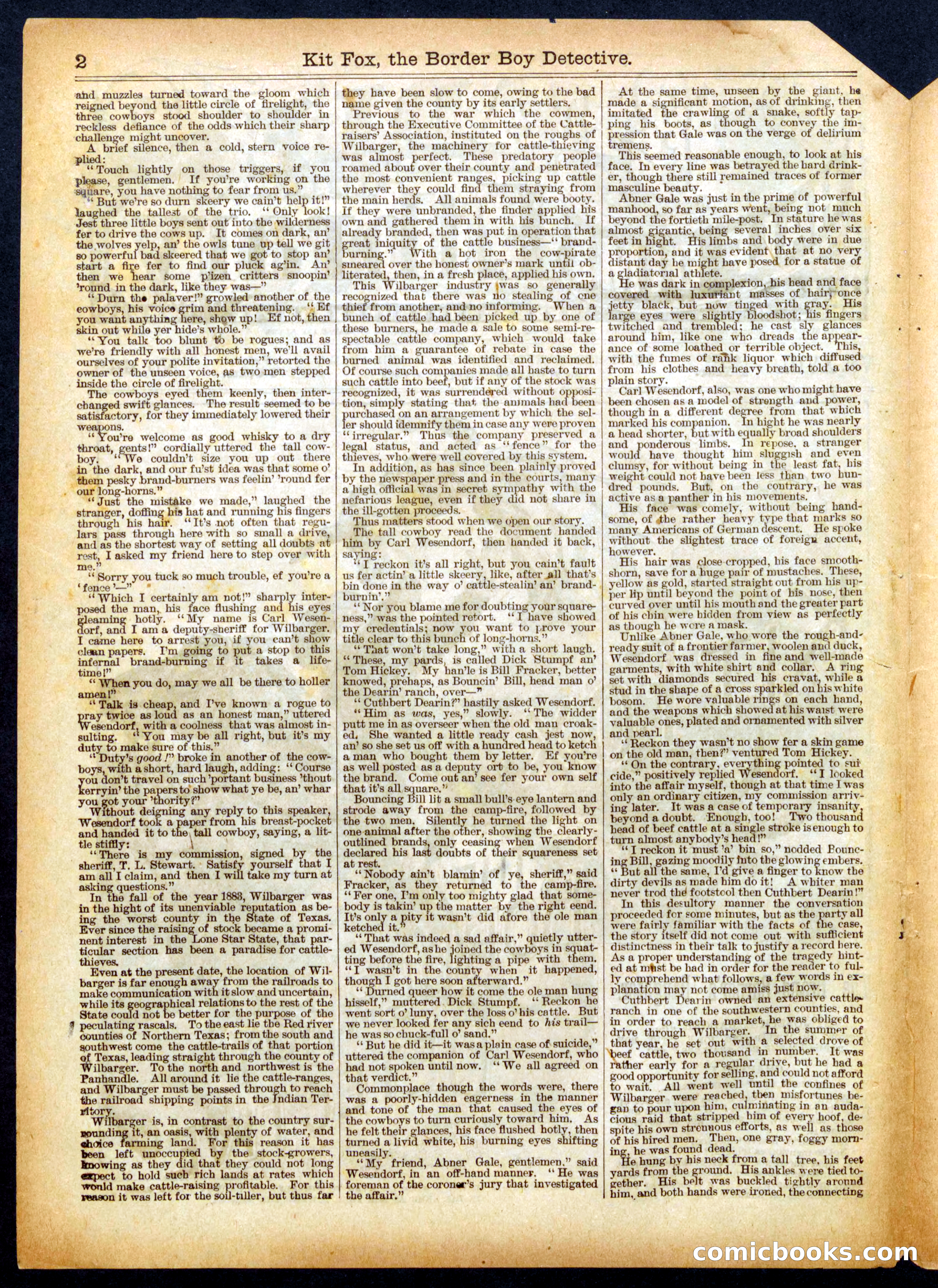 Beadle's Half Dime Library No. 449 — page 2 of 16