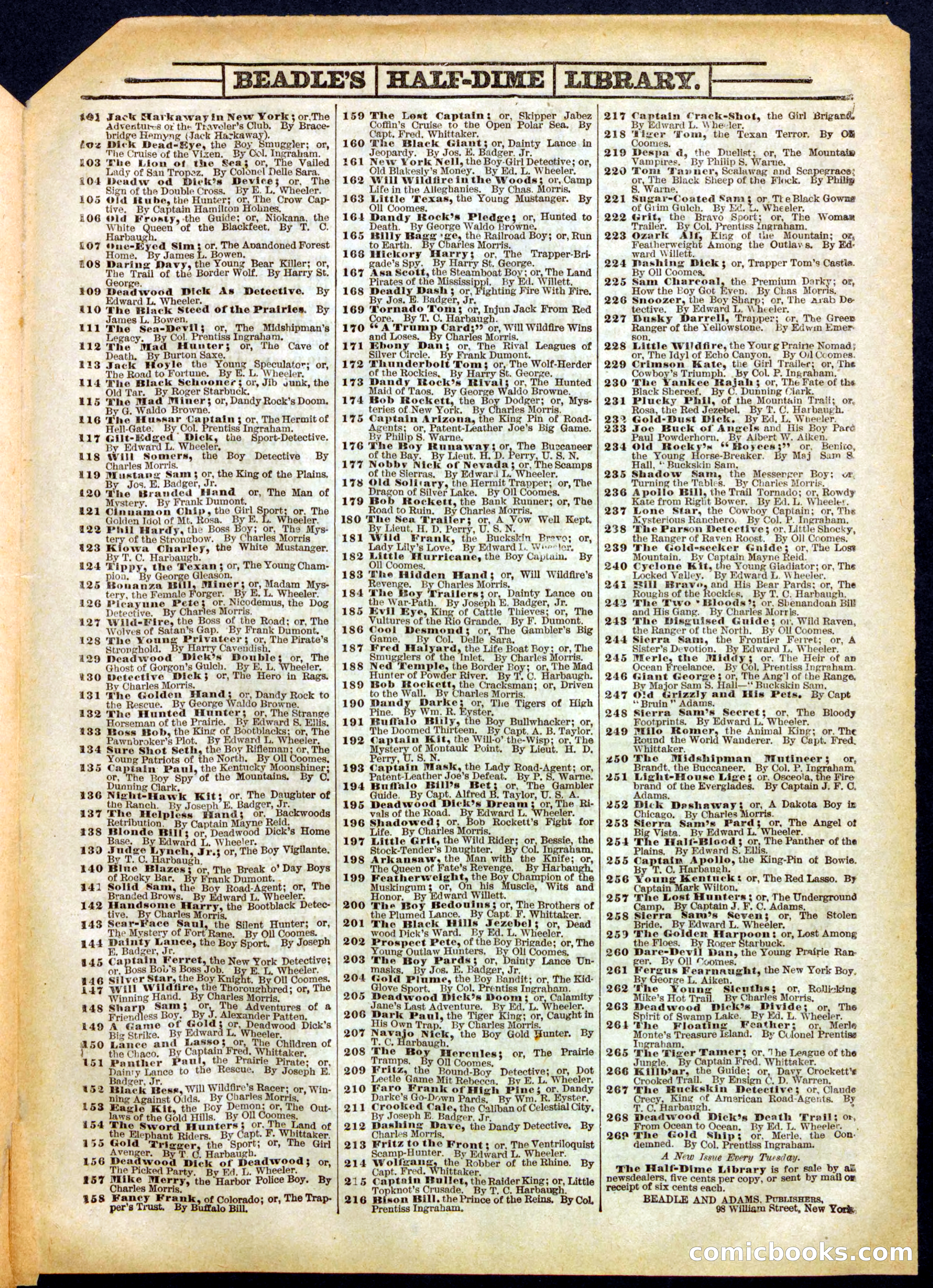Beadle's Half Dime Library, No. 451 — page 15 of 16