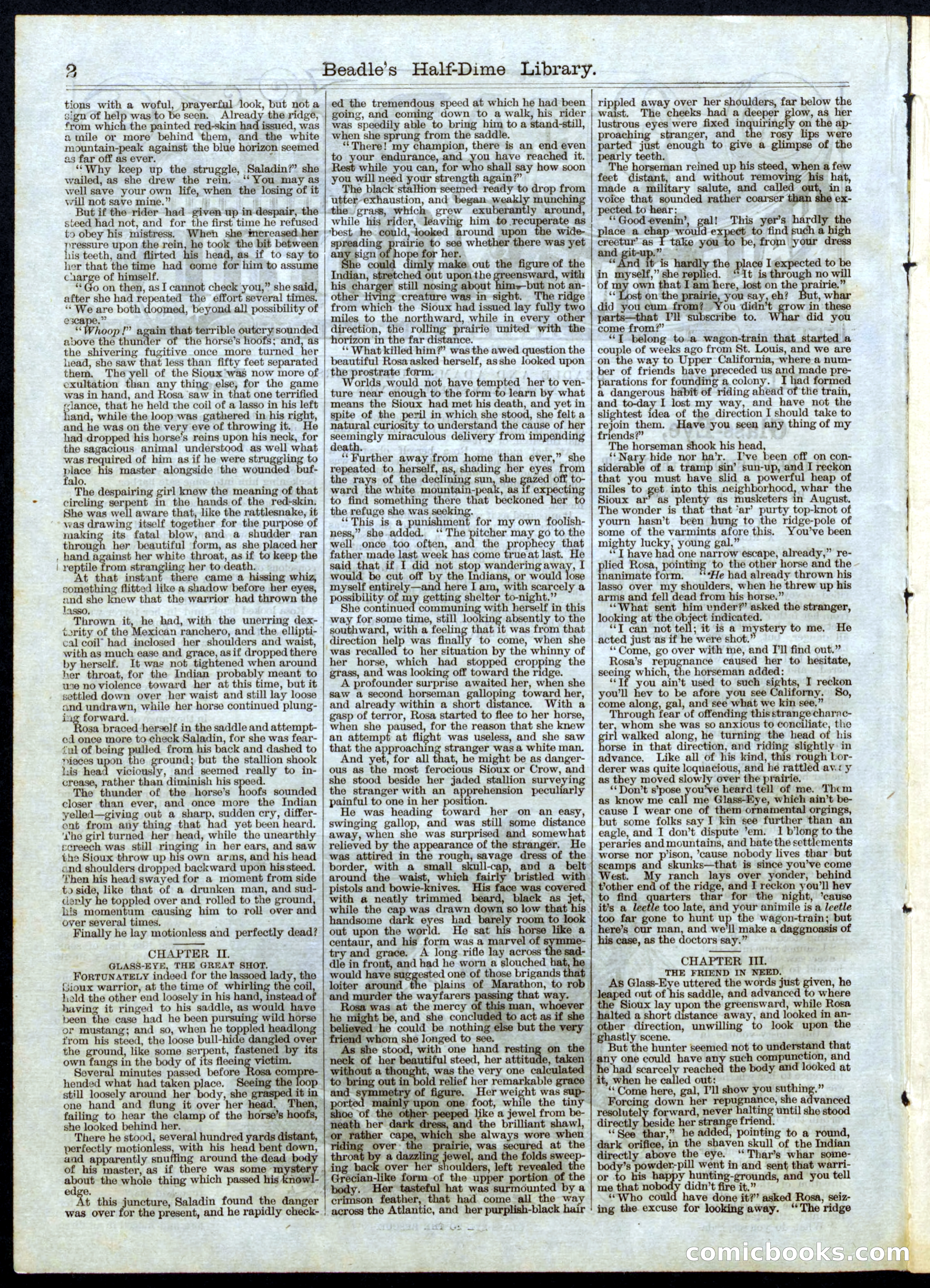 Beadle's Half Dime Library, No. 46 — page 2 of 16