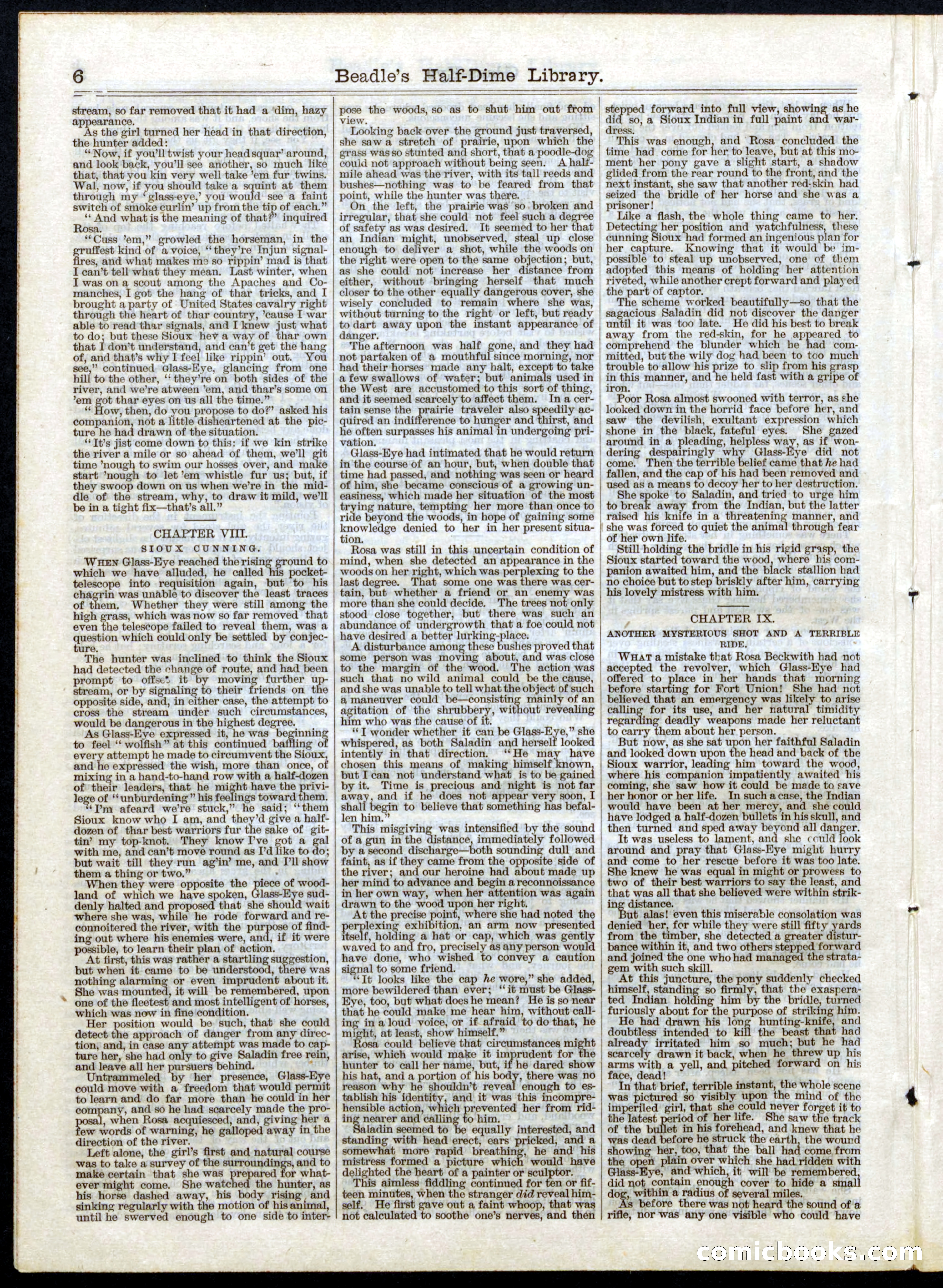 Beadle's Half Dime Library, No. 46 — page 6 of 16