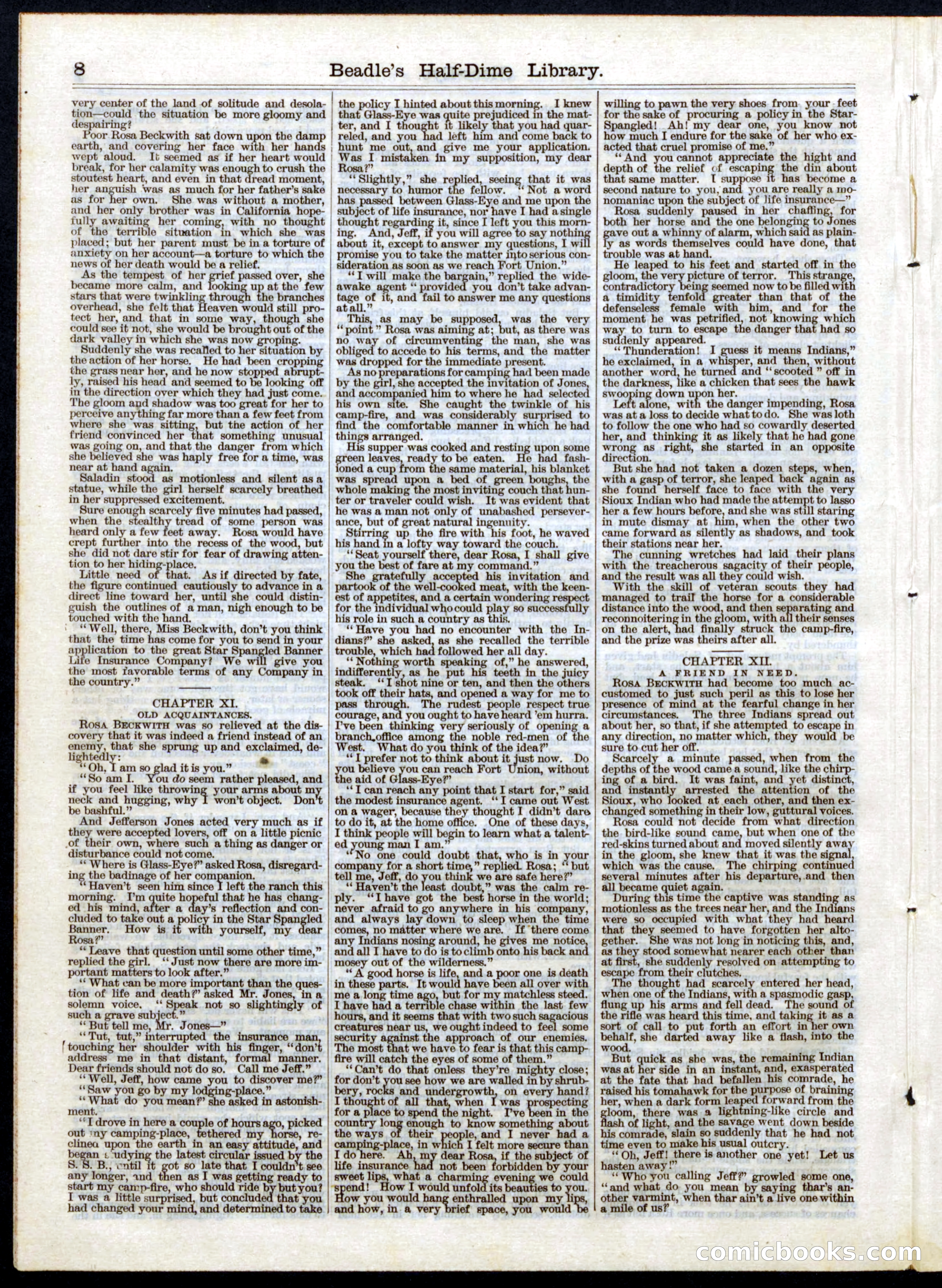 Beadle's Half Dime Library, No. 46 — page 8 of 16