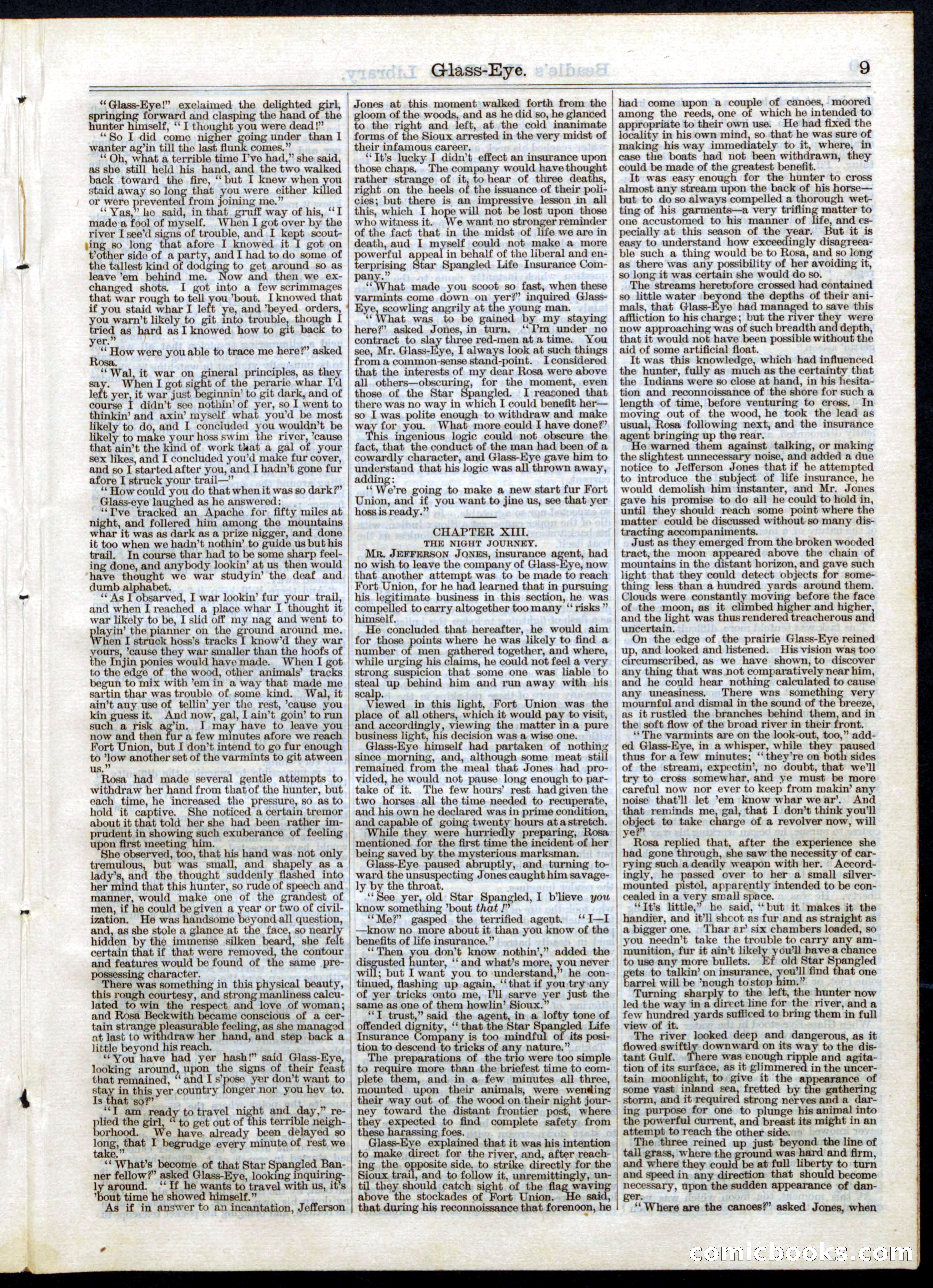 Beadle's Half Dime Library, No. 46 — page 9 of 16