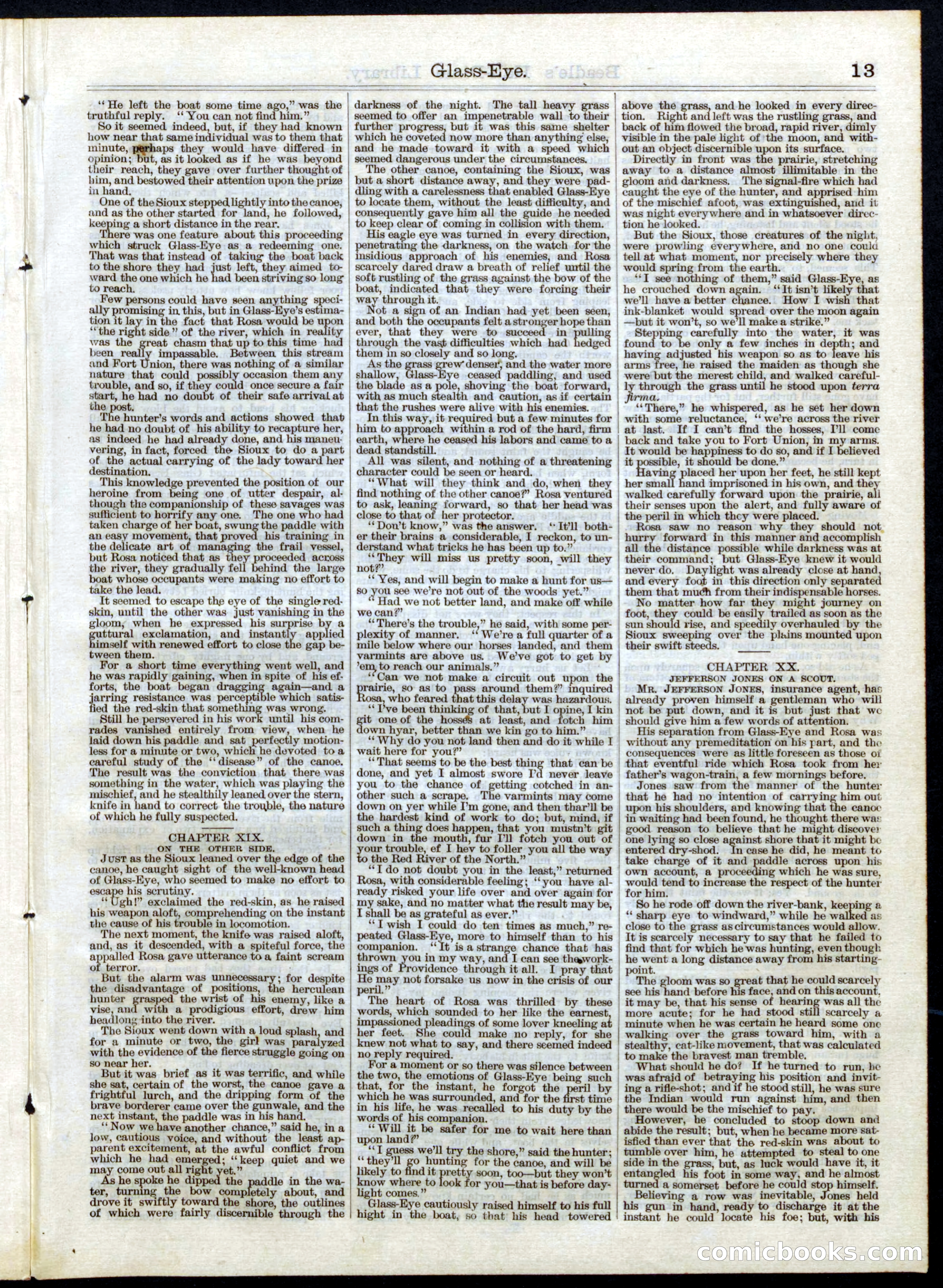 Beadle's Half Dime Library, No. 46 — page 13 of 16