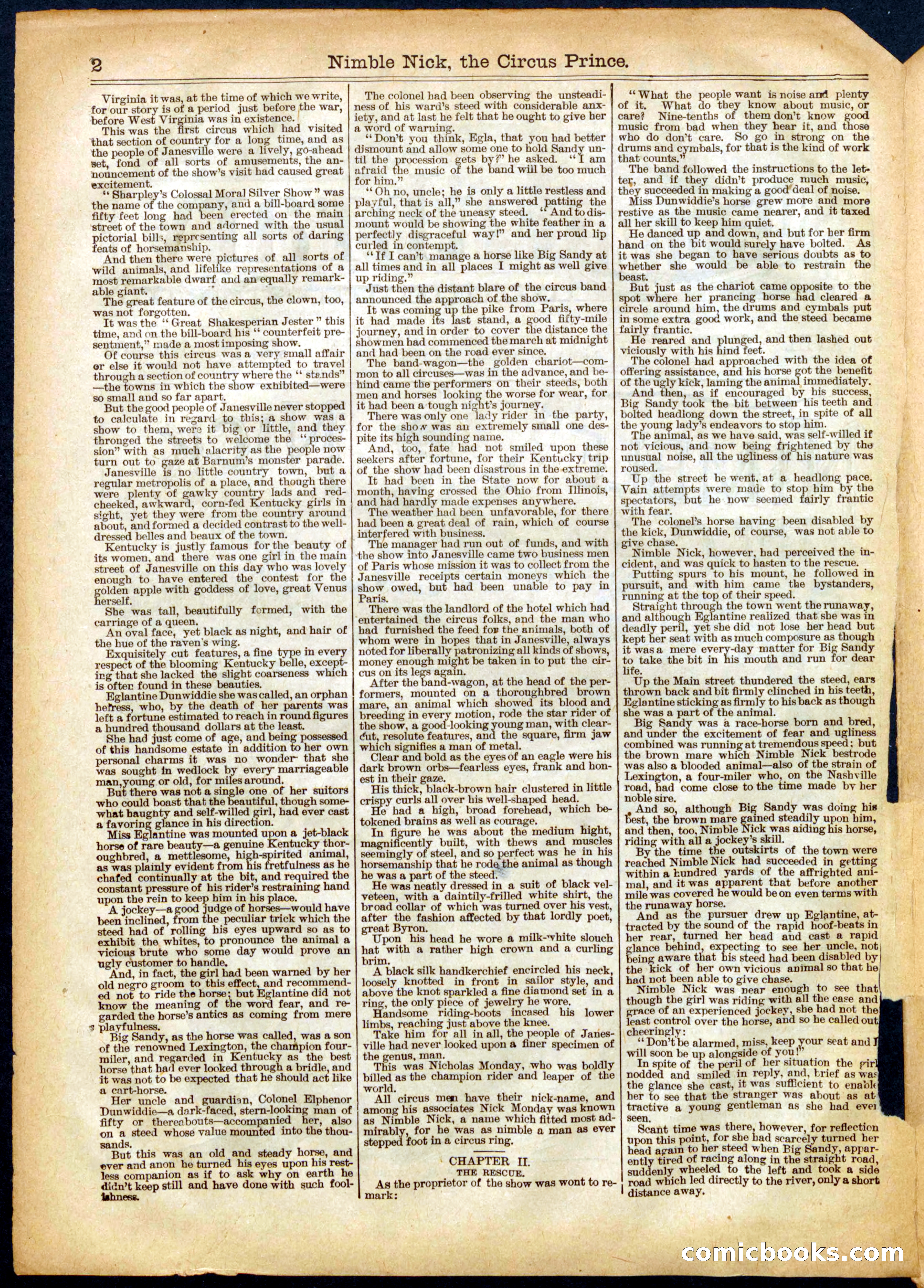 Beadle's Half Dime Library No. 464 — page 2 of 16
