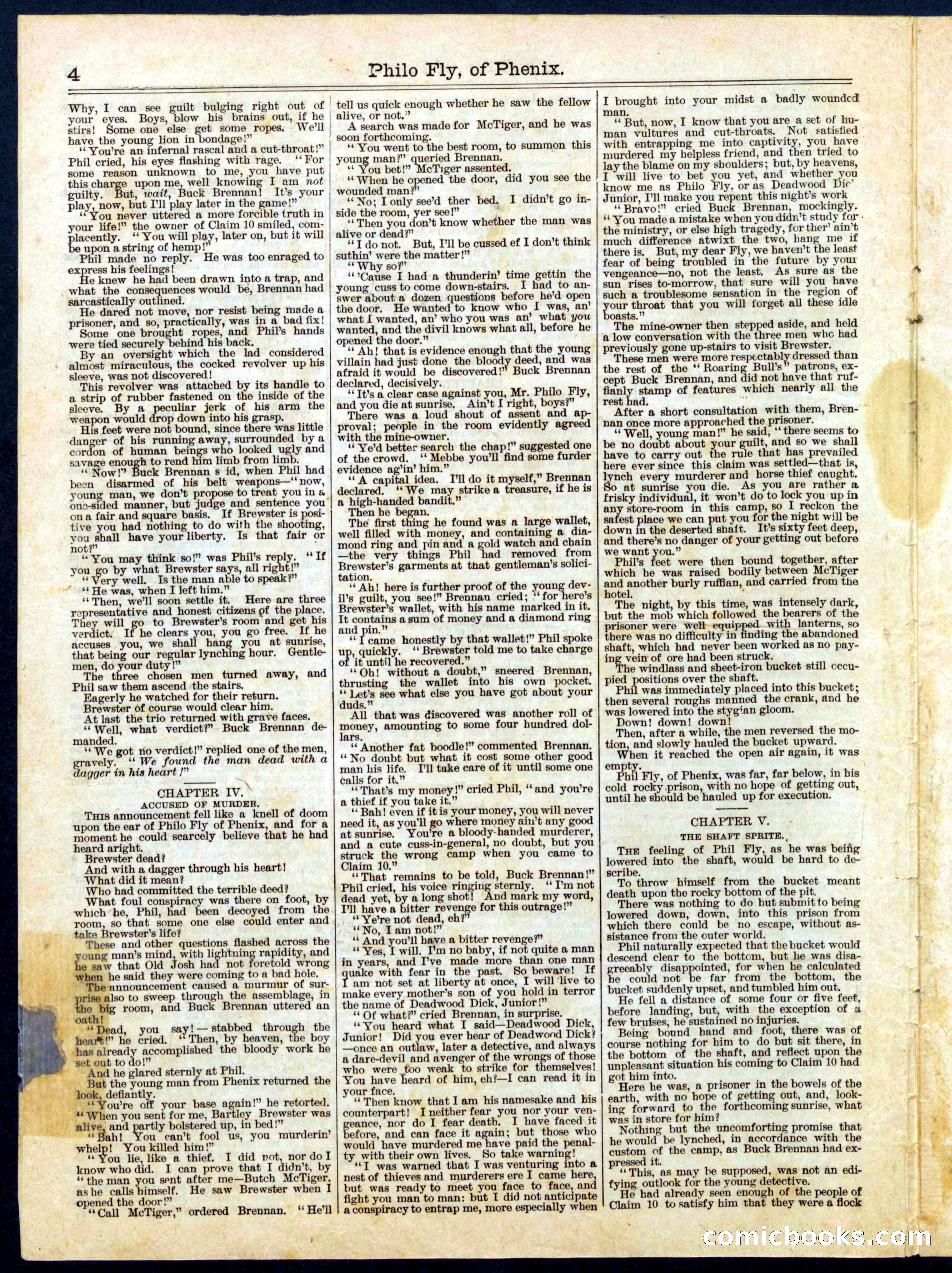 Beadle's Half Dime Library No. 465 — page 4 of 16