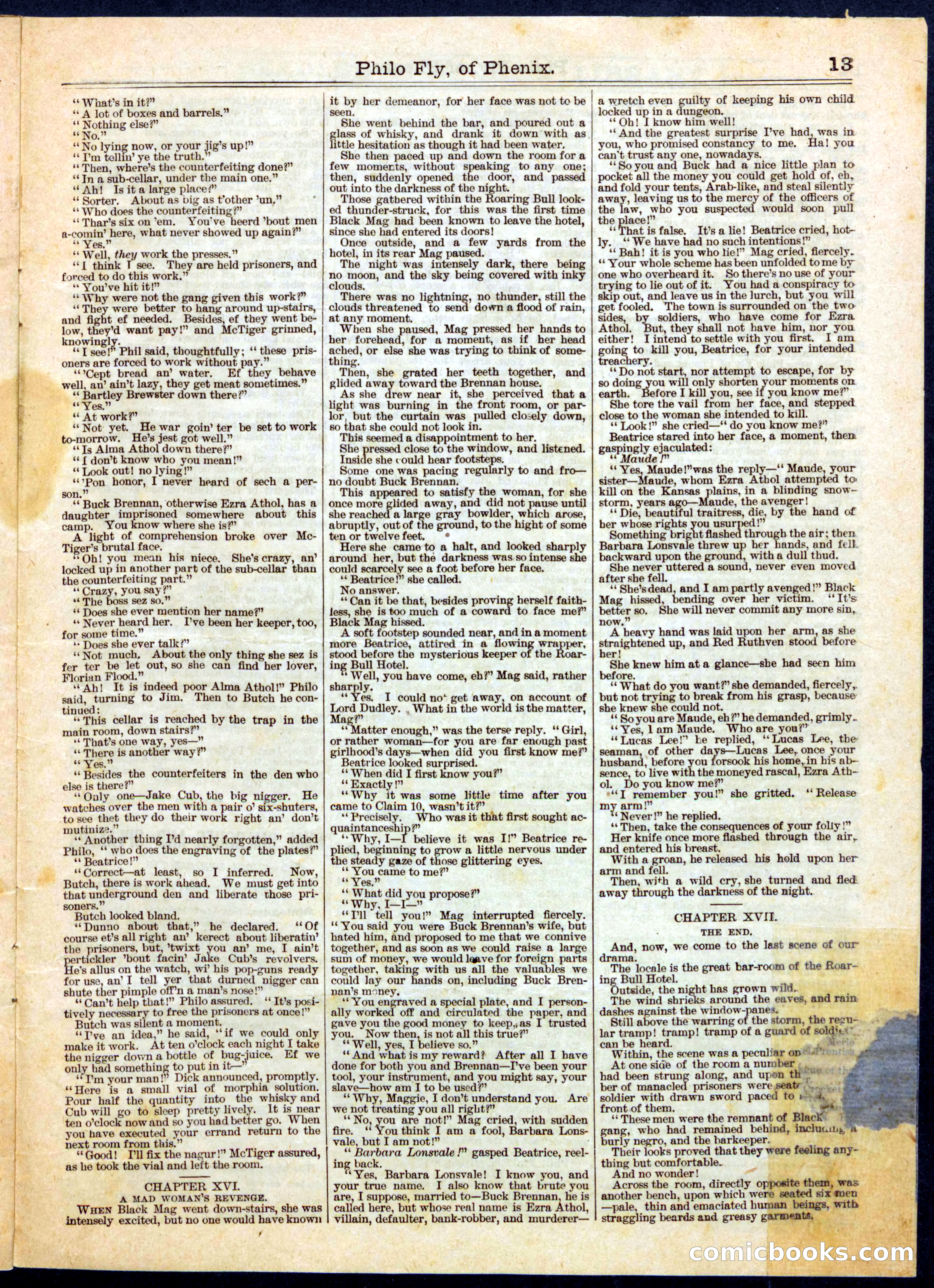 Beadle's Half Dime Library No. 465 — page 13 of 16