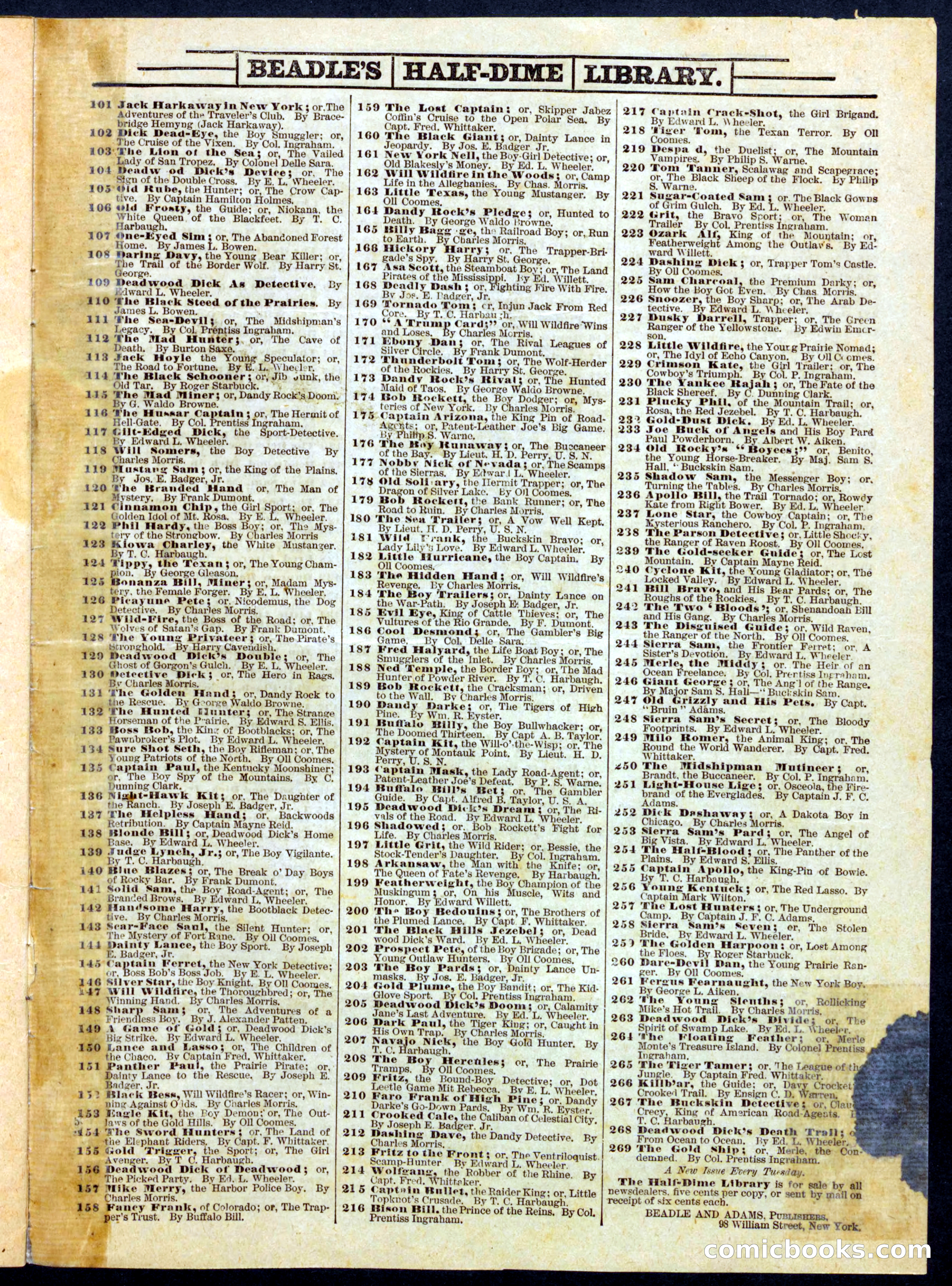 Beadle's Half Dime Library No. 465 — page 15 of 16
