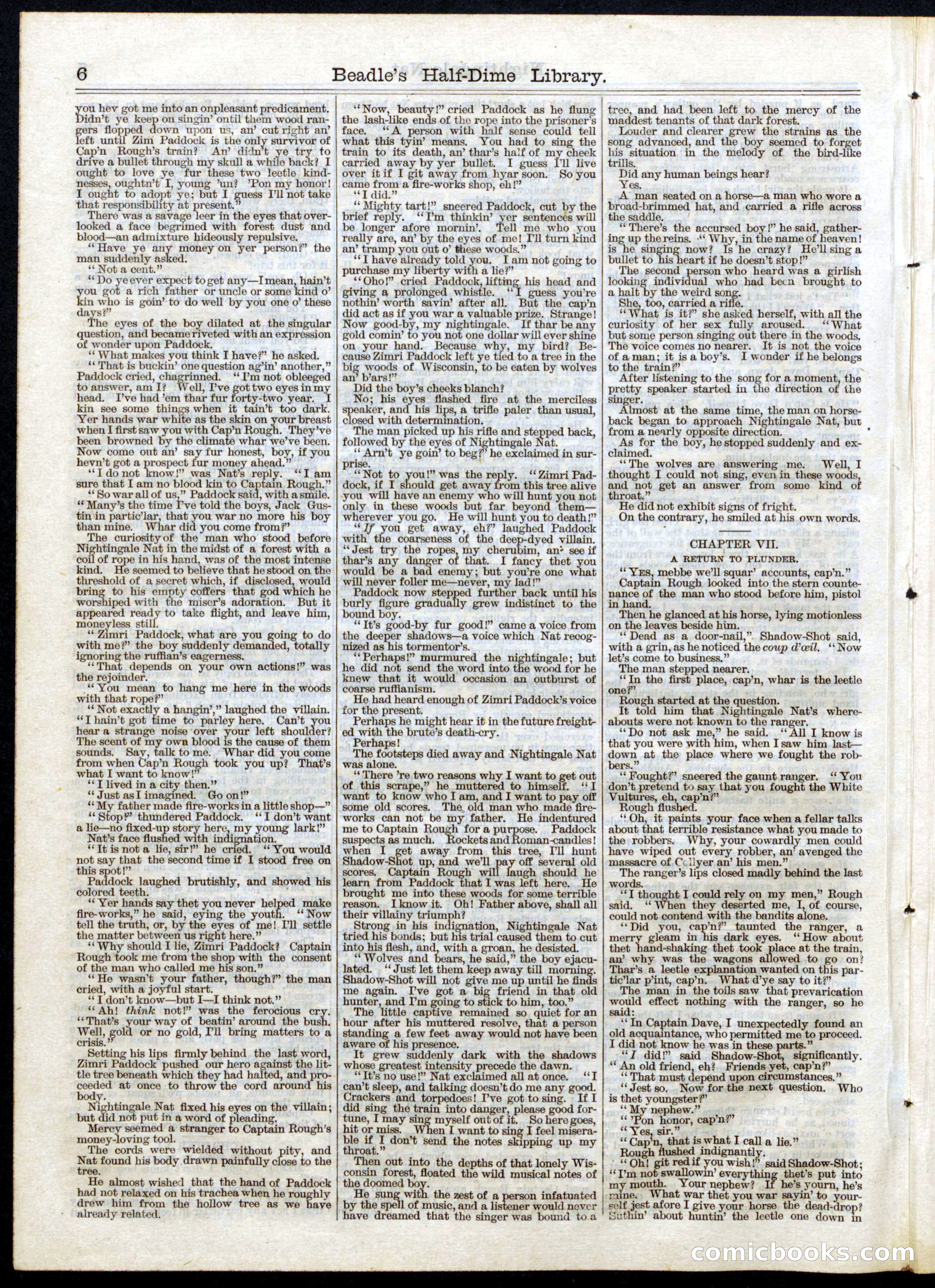 Beadle's Half Dime Library, No. 47 — page 6 of 16