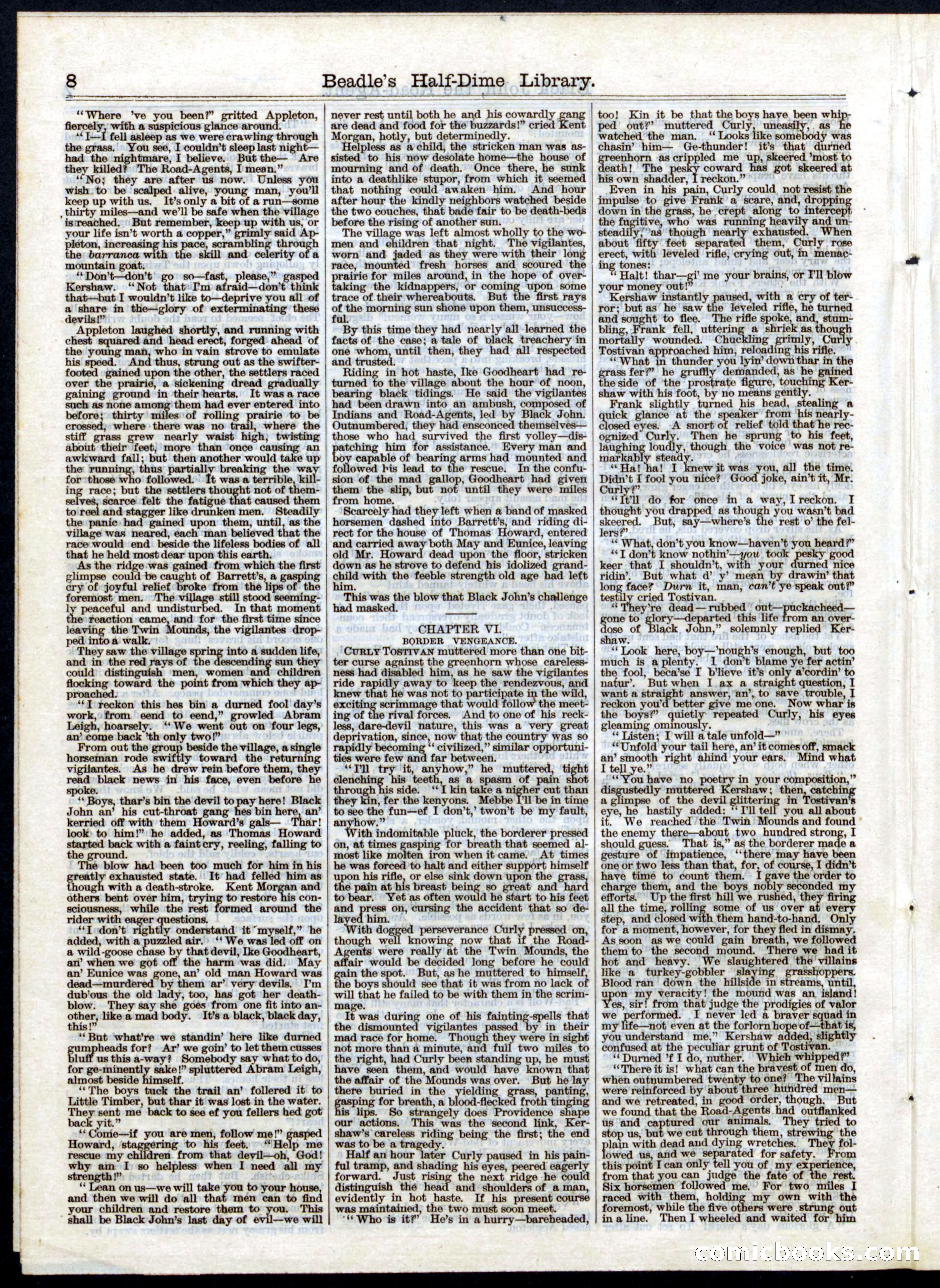 Beadle's Half Dime Library, No. 48 — page 8 of 16