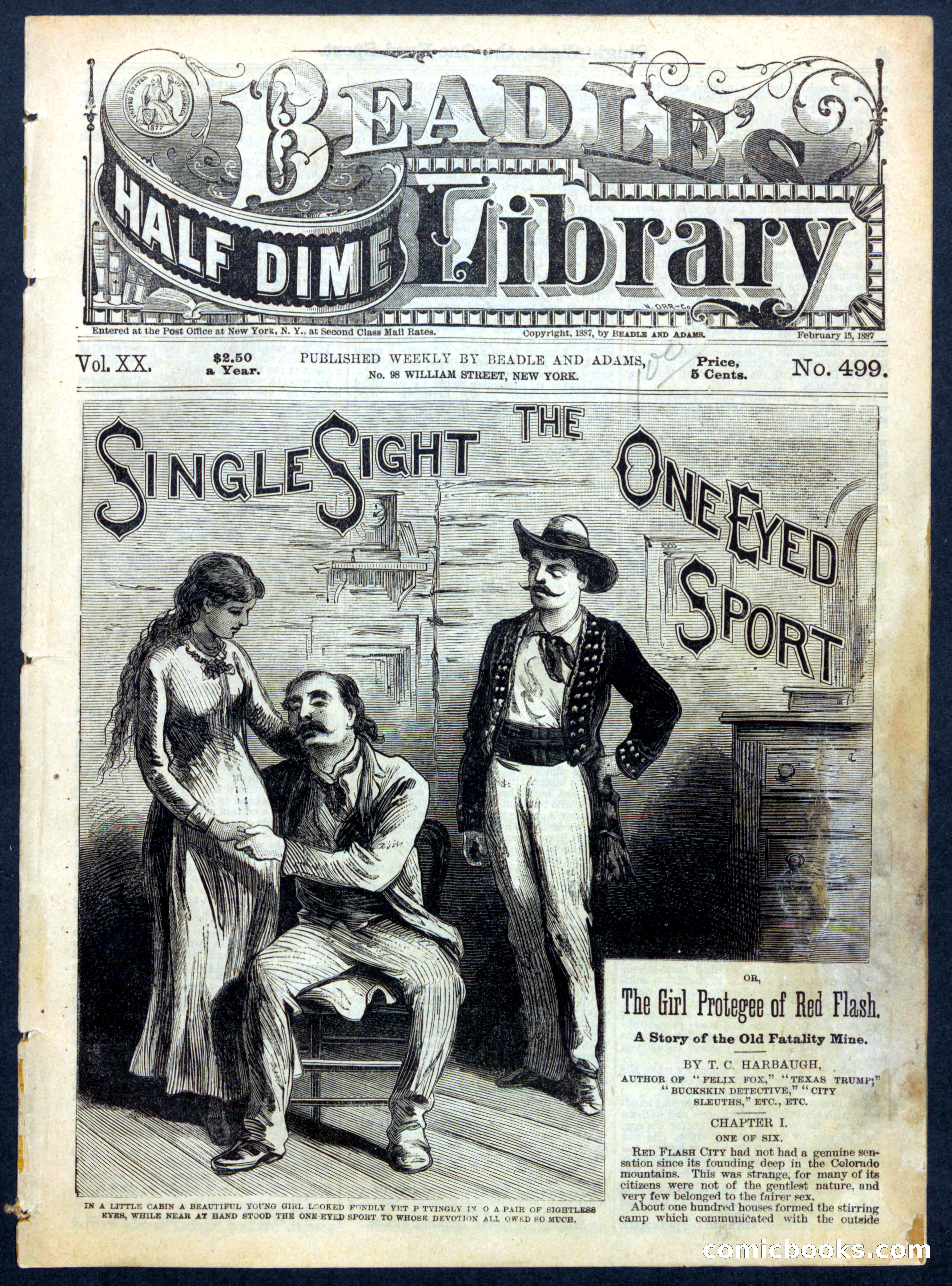 Beadle's Half Dime Library No. 499 — page 1 of 16