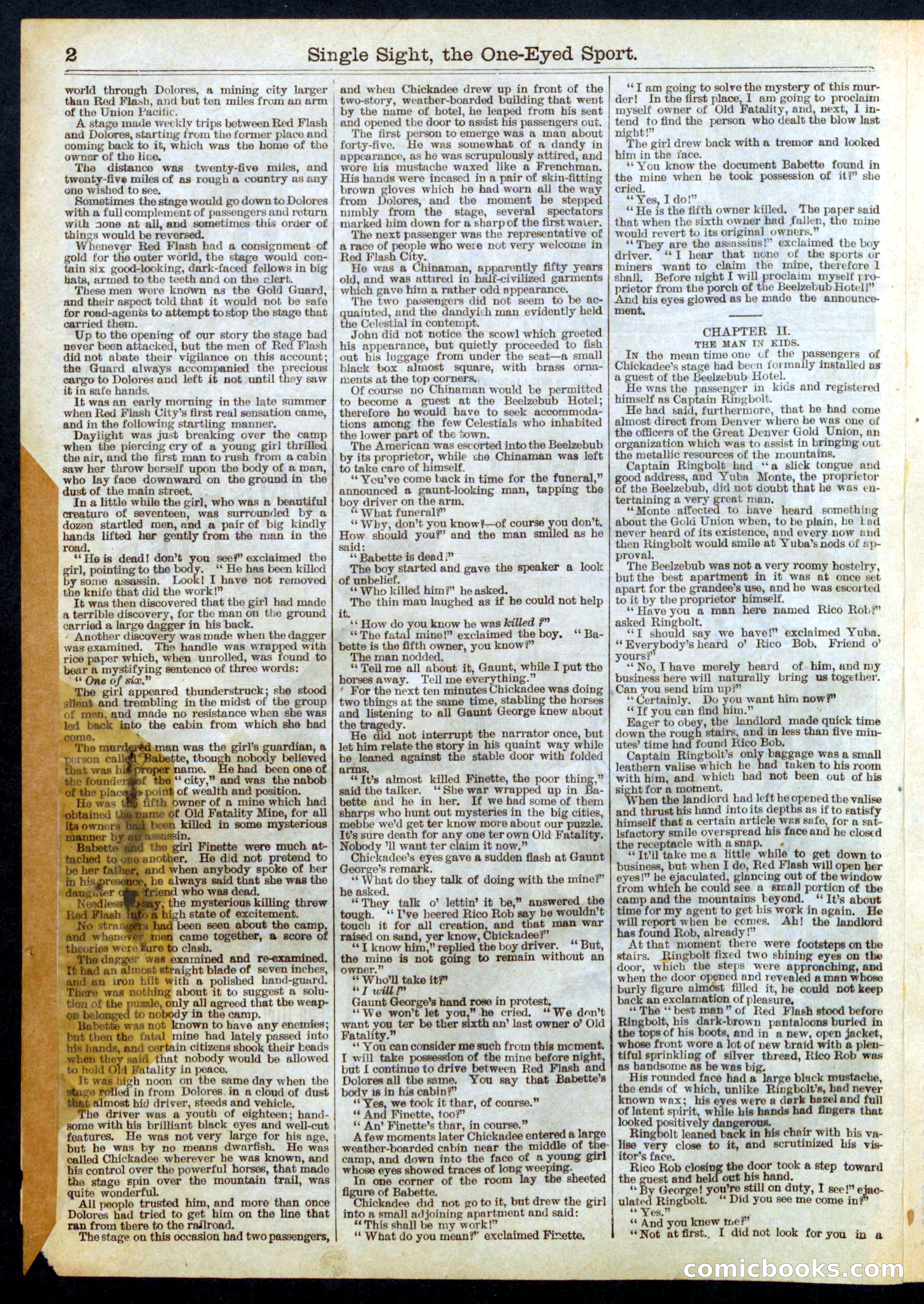 Beadle's Half Dime Library No. 499 — page 2 of 16