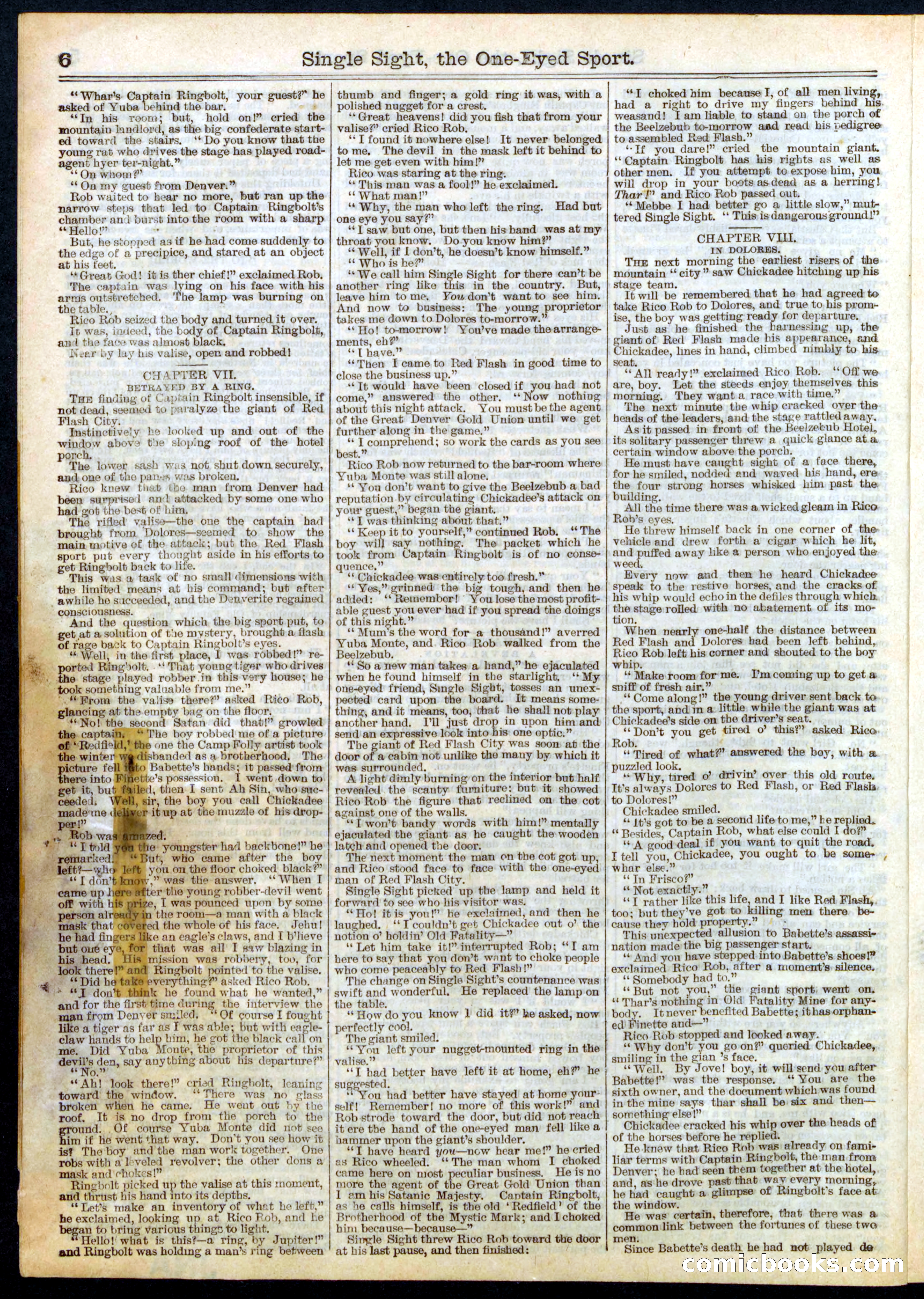 Beadle's Half Dime Library No. 499 — page 6 of 16