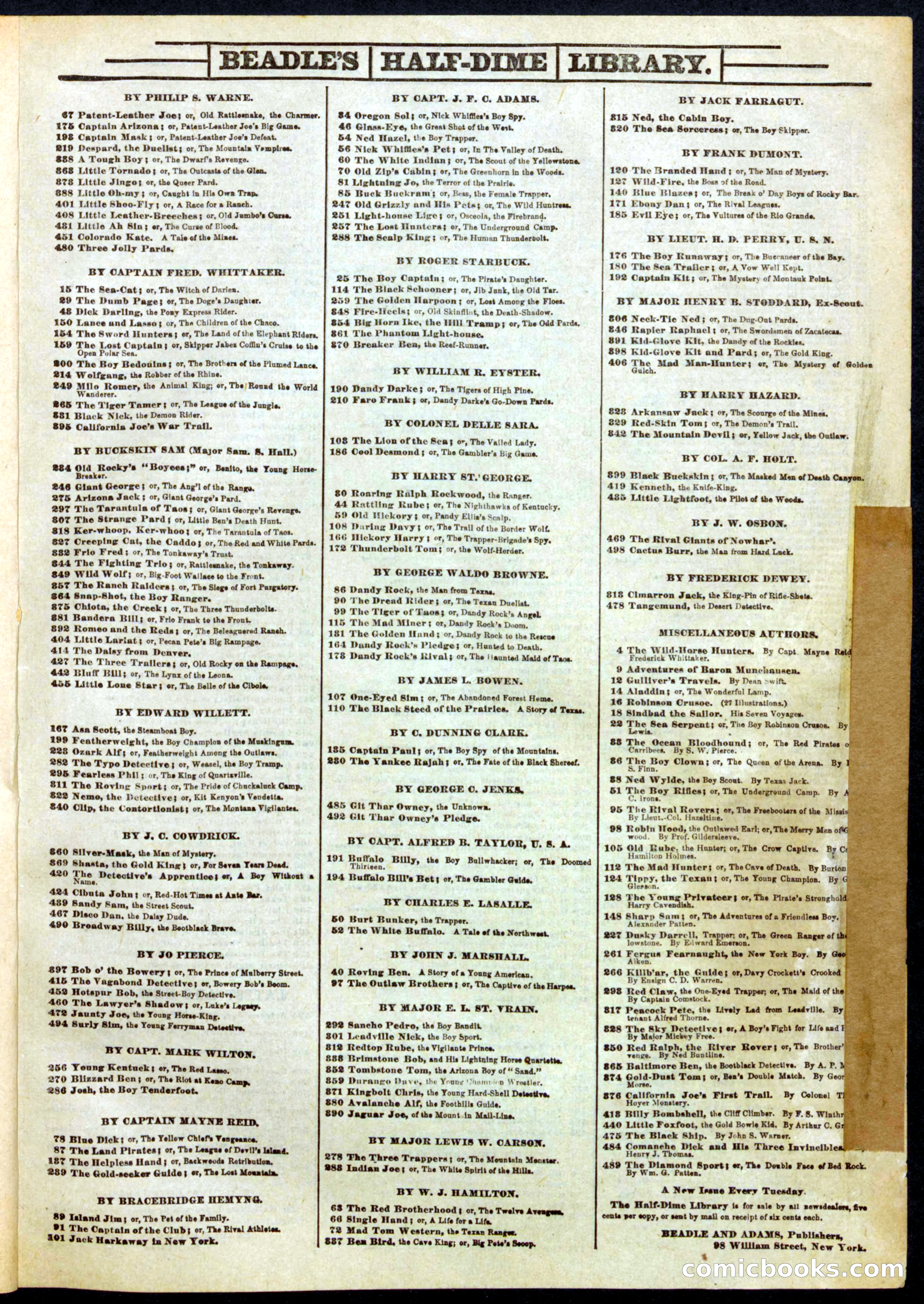 Beadle's Half Dime Library No. 499 — page 15 of 16