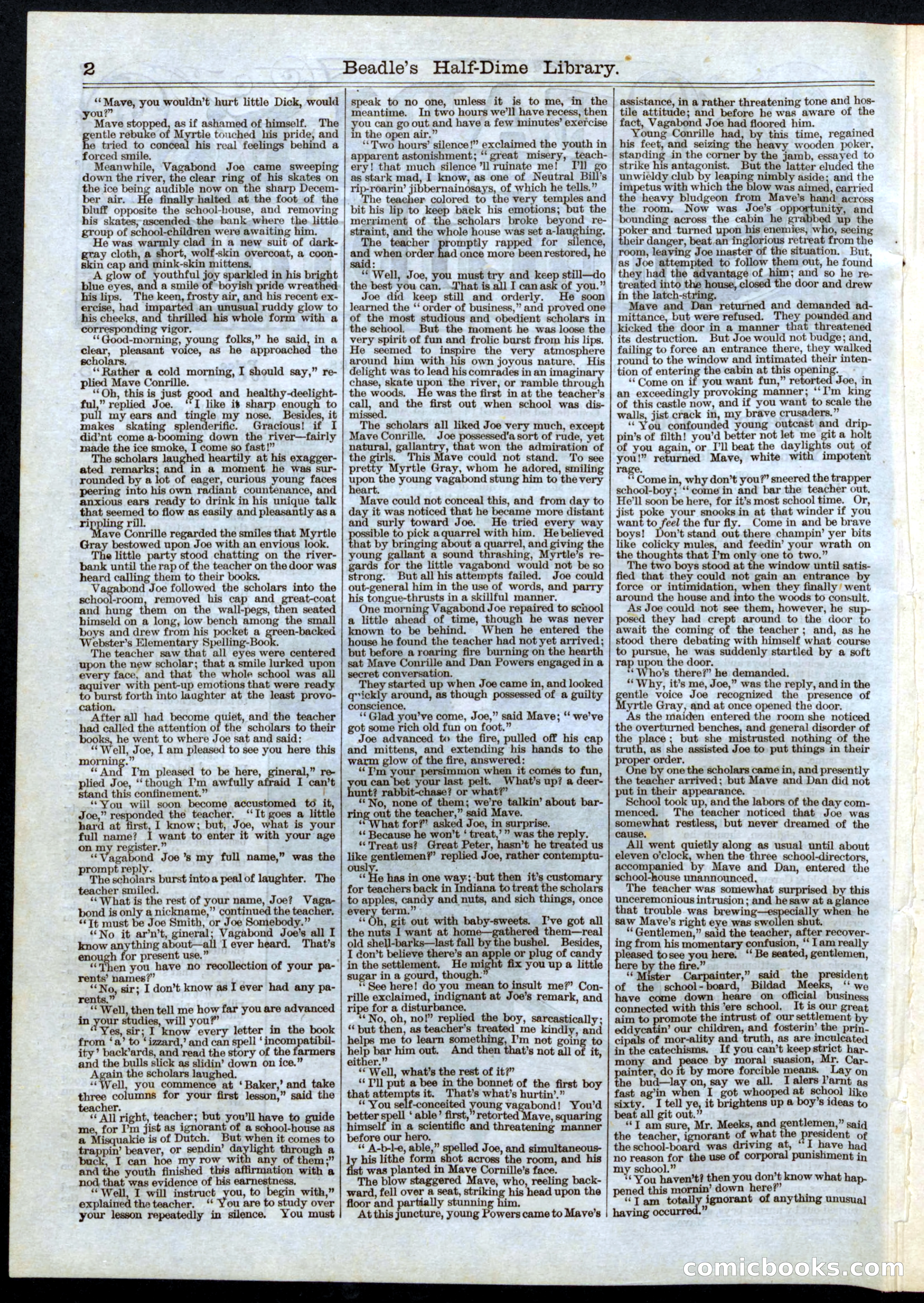 Beadle's Half Dime Library, No. 5 — page 2 of 32
