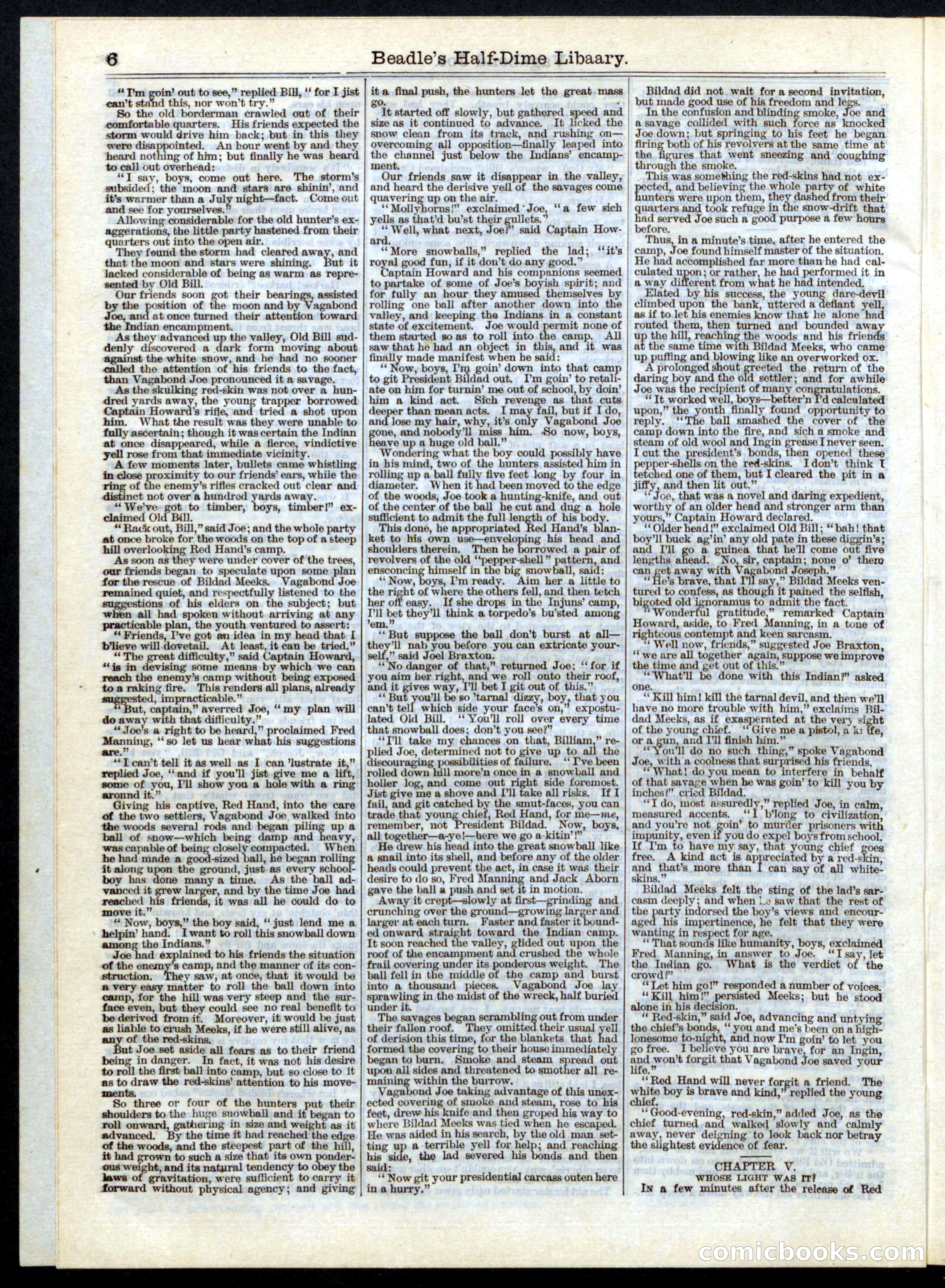 Beadle's Half Dime Library, No. 5 — page 6 of 32