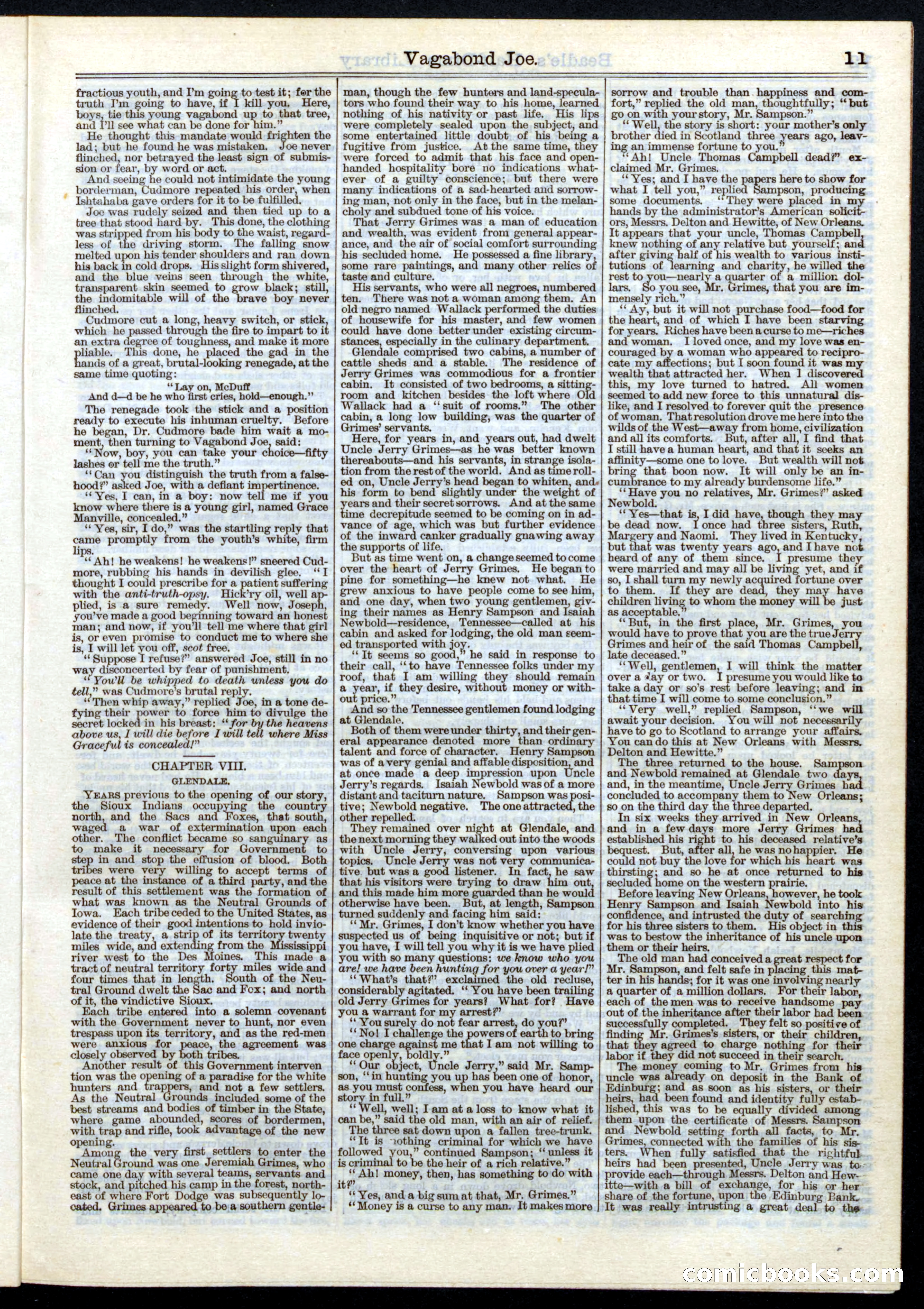 Beadle's Half Dime Library, No. 5 — page 11 of 32