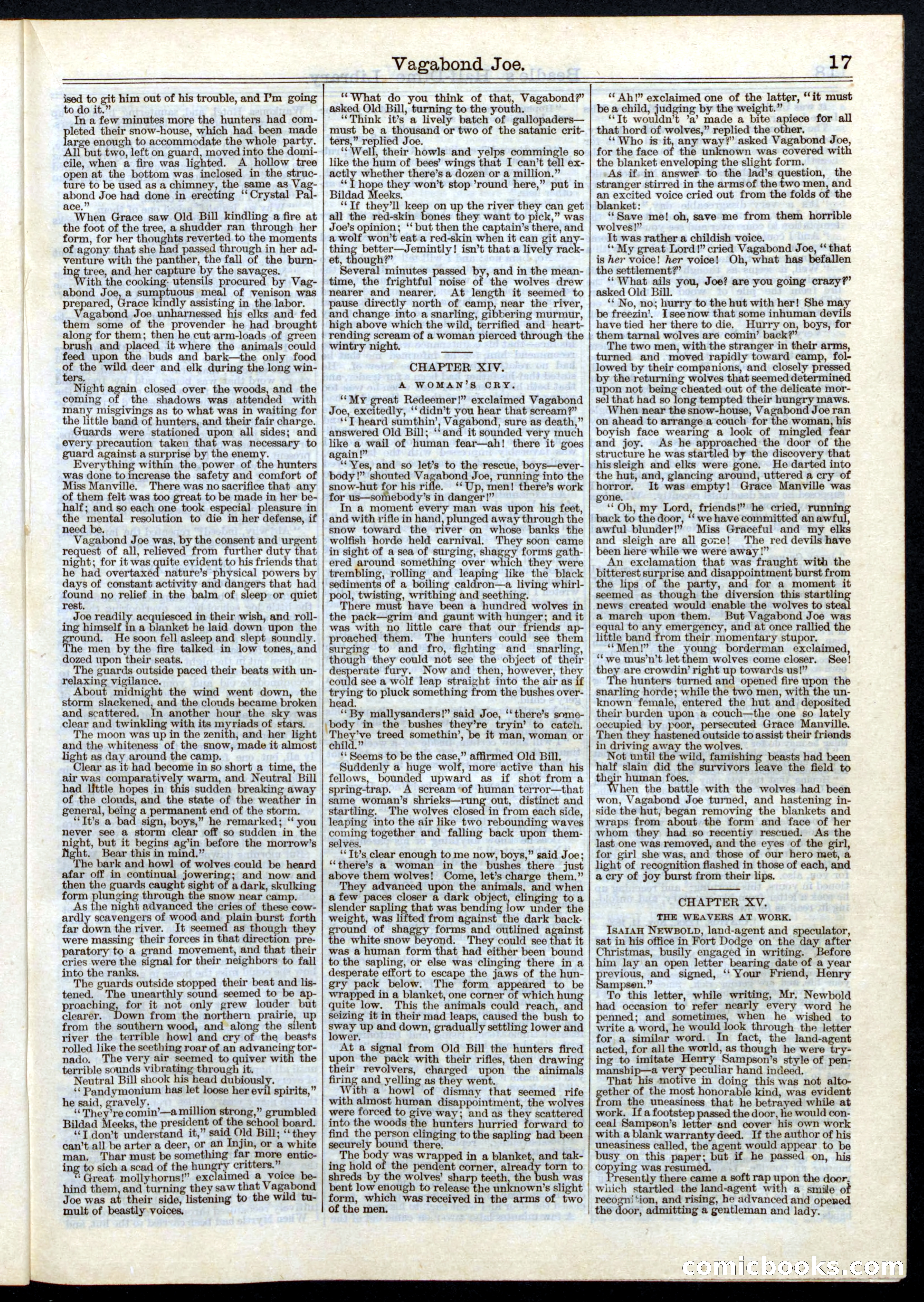 Beadle's Half Dime Library, No. 5 — page 17 of 32
