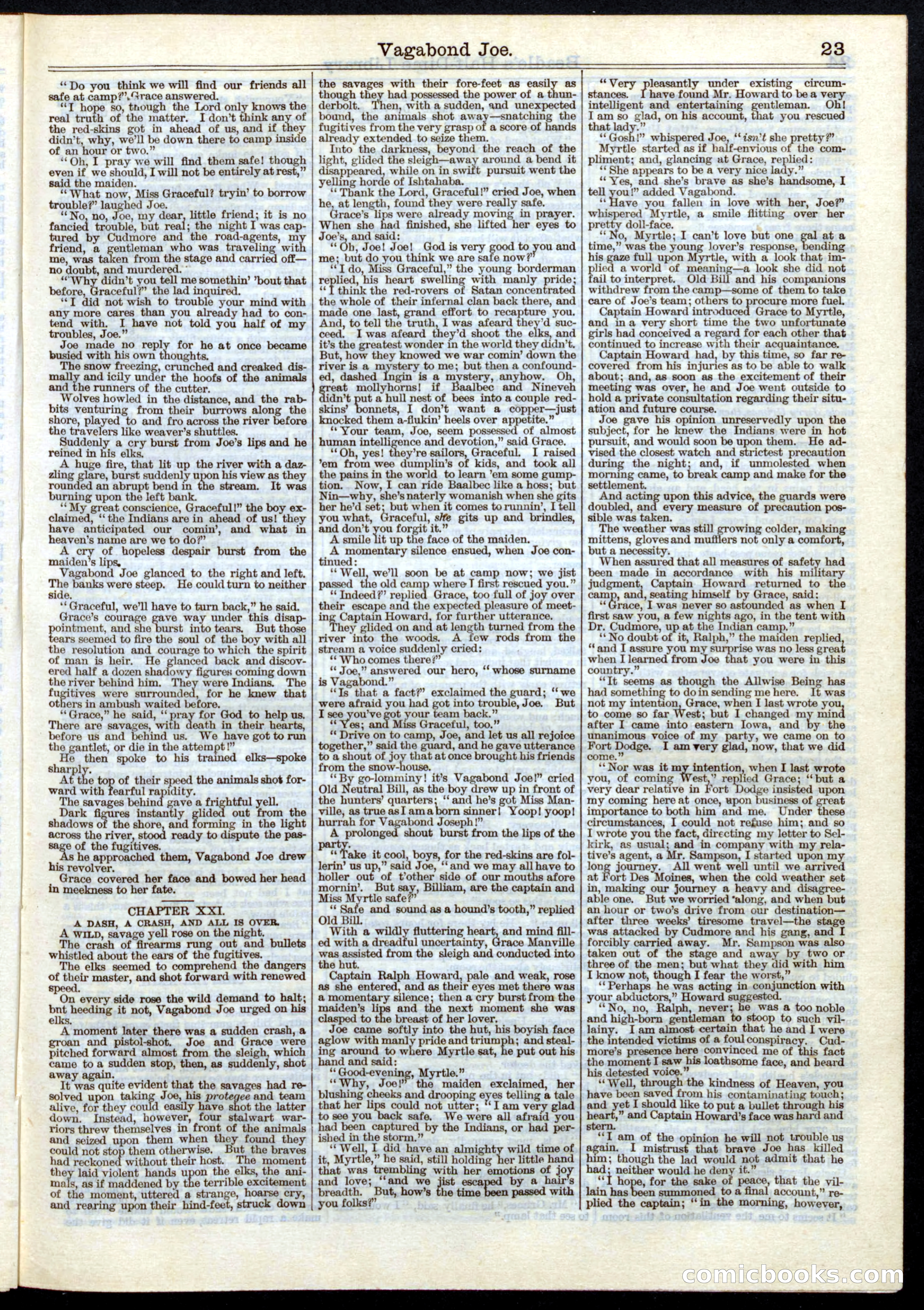 Beadle's Half Dime Library, No. 5 — page 23 of 32