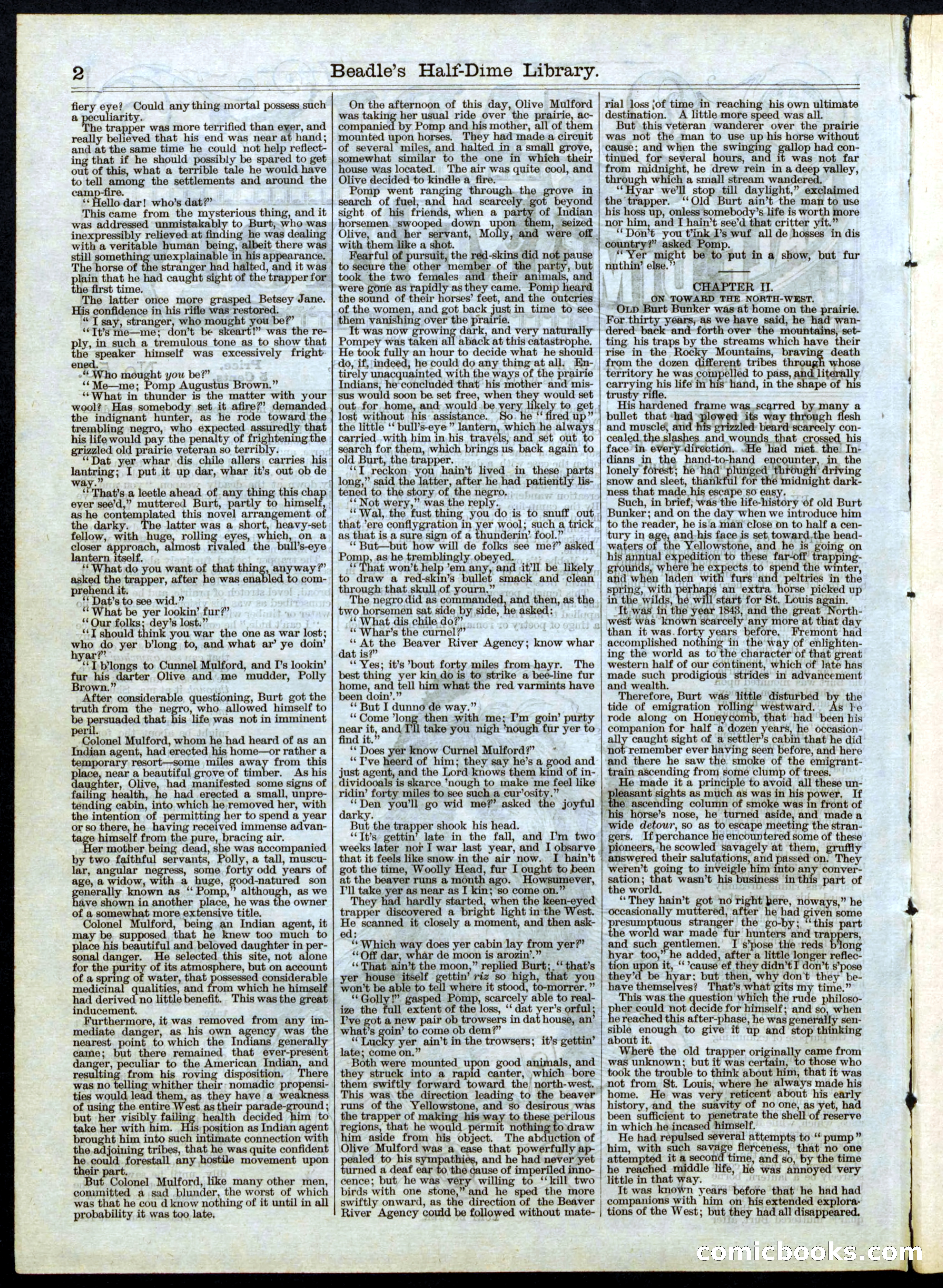 Beadle's Half Dime Library, No. 50 — page 2 of 16