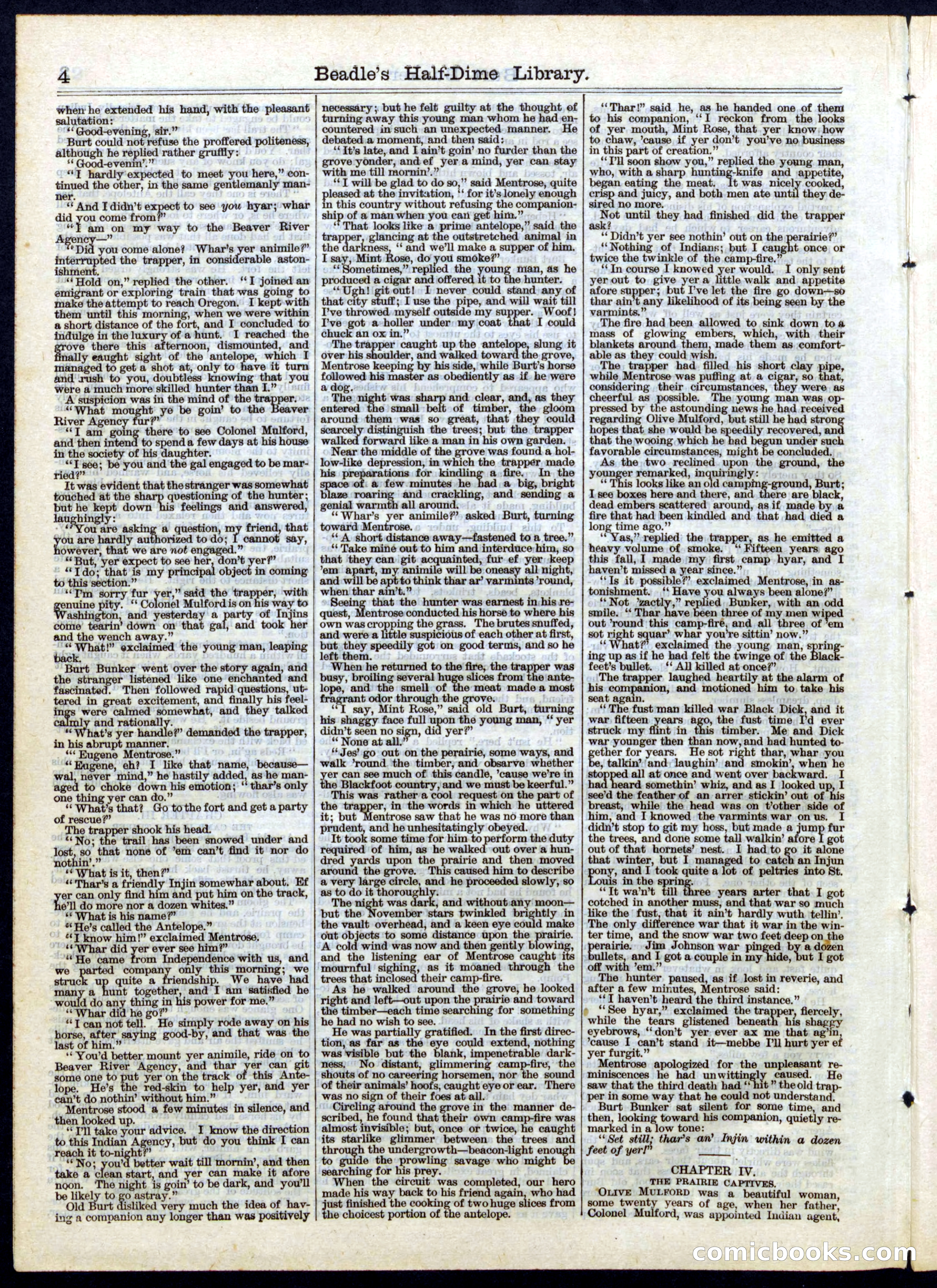 Beadle's Half Dime Library, No. 50 — page 4 of 16