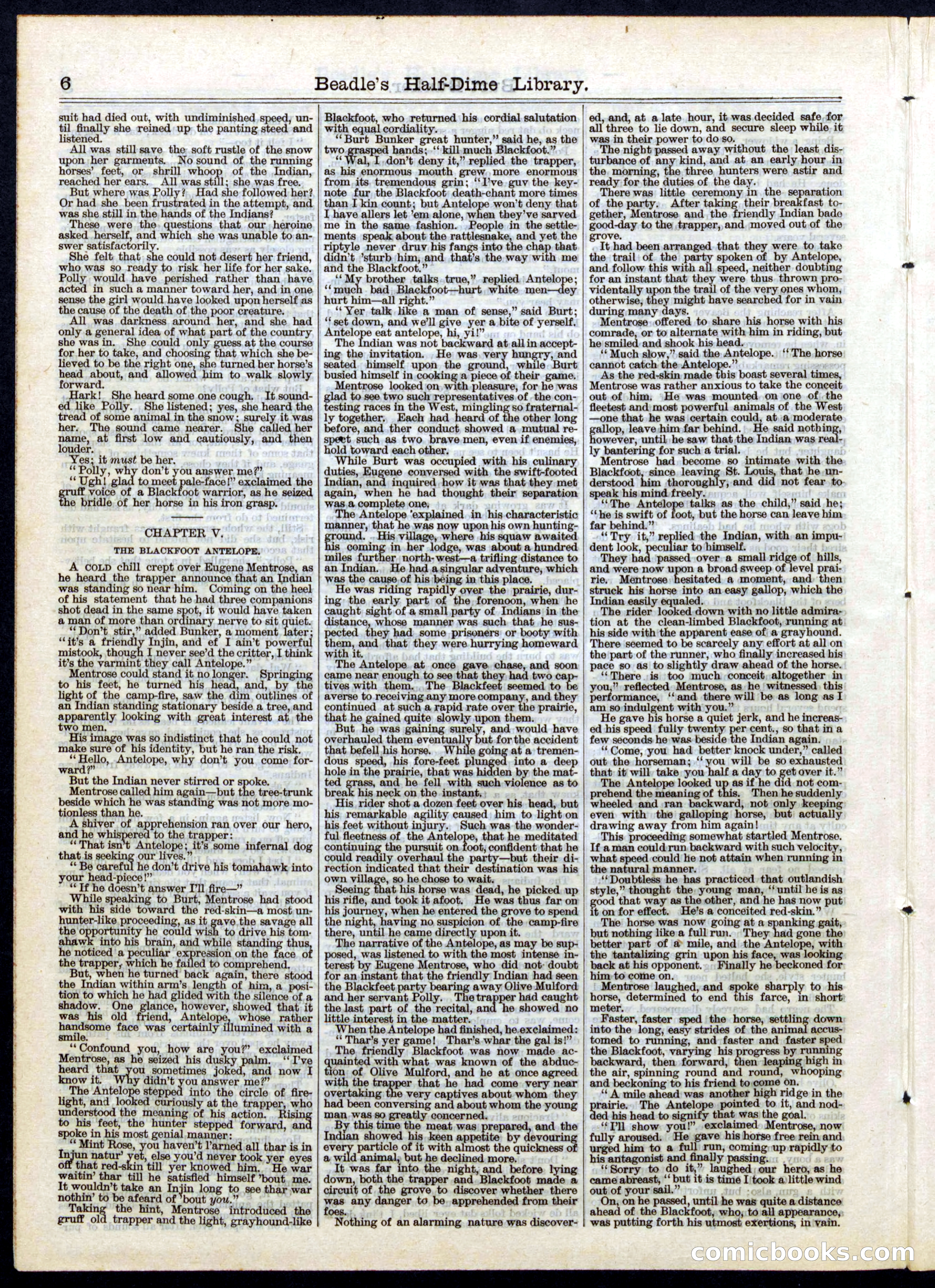 Beadle's Half Dime Library, No. 50 — page 6 of 16