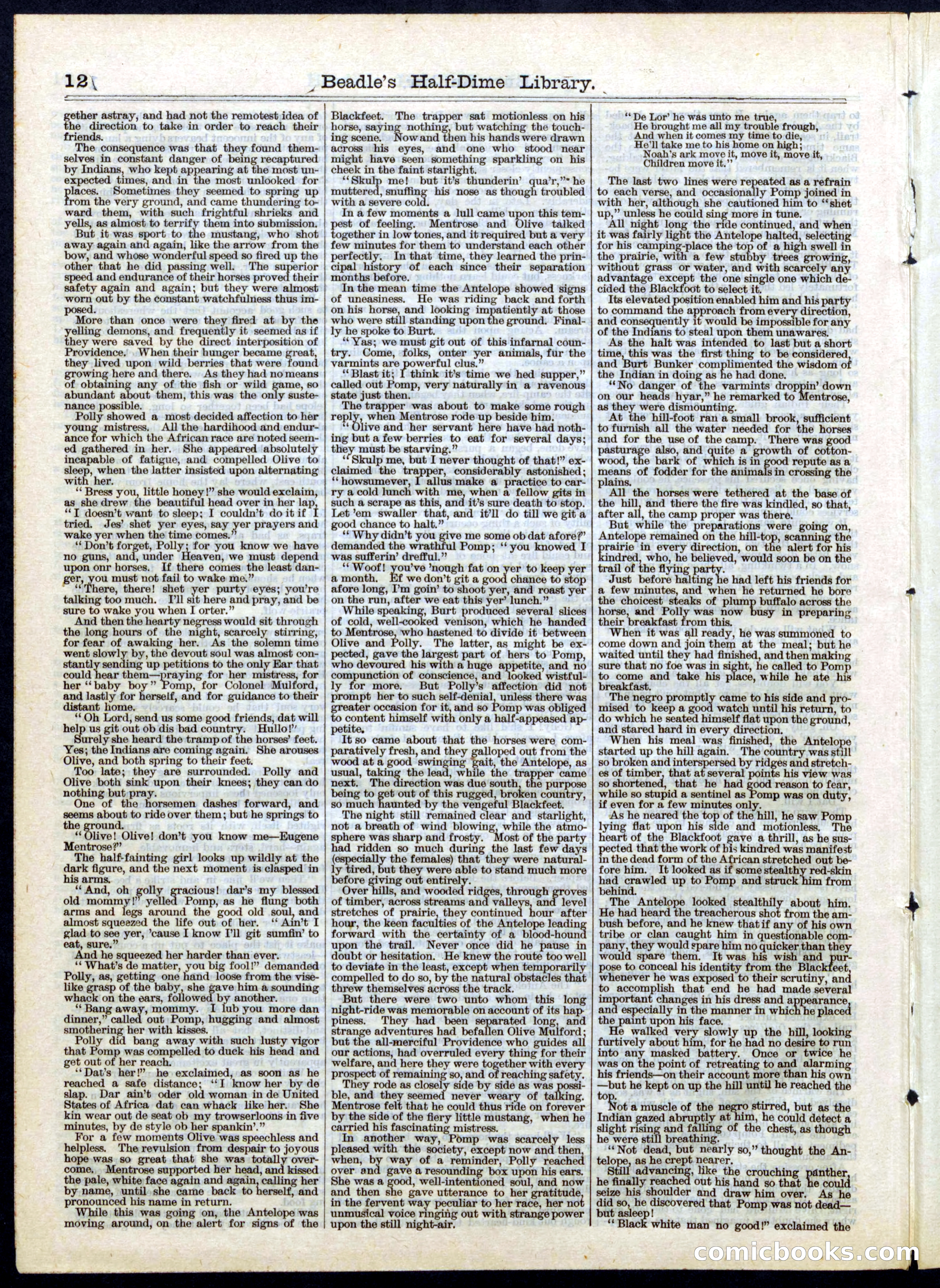Beadle's Half Dime Library, No. 50 — page 12 of 16