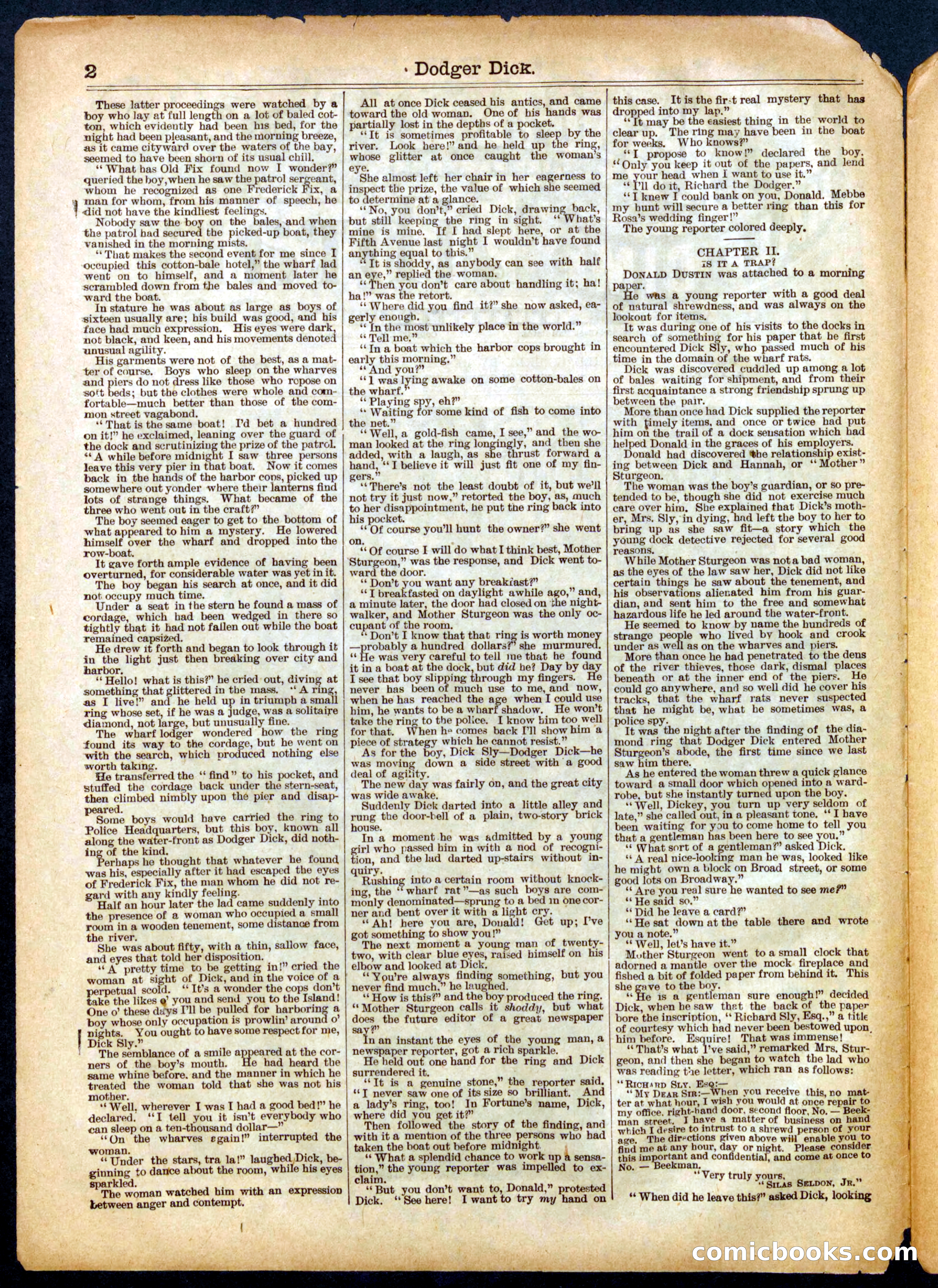 Beadle's Half Dime Library No. 512 — page 2 of 16
