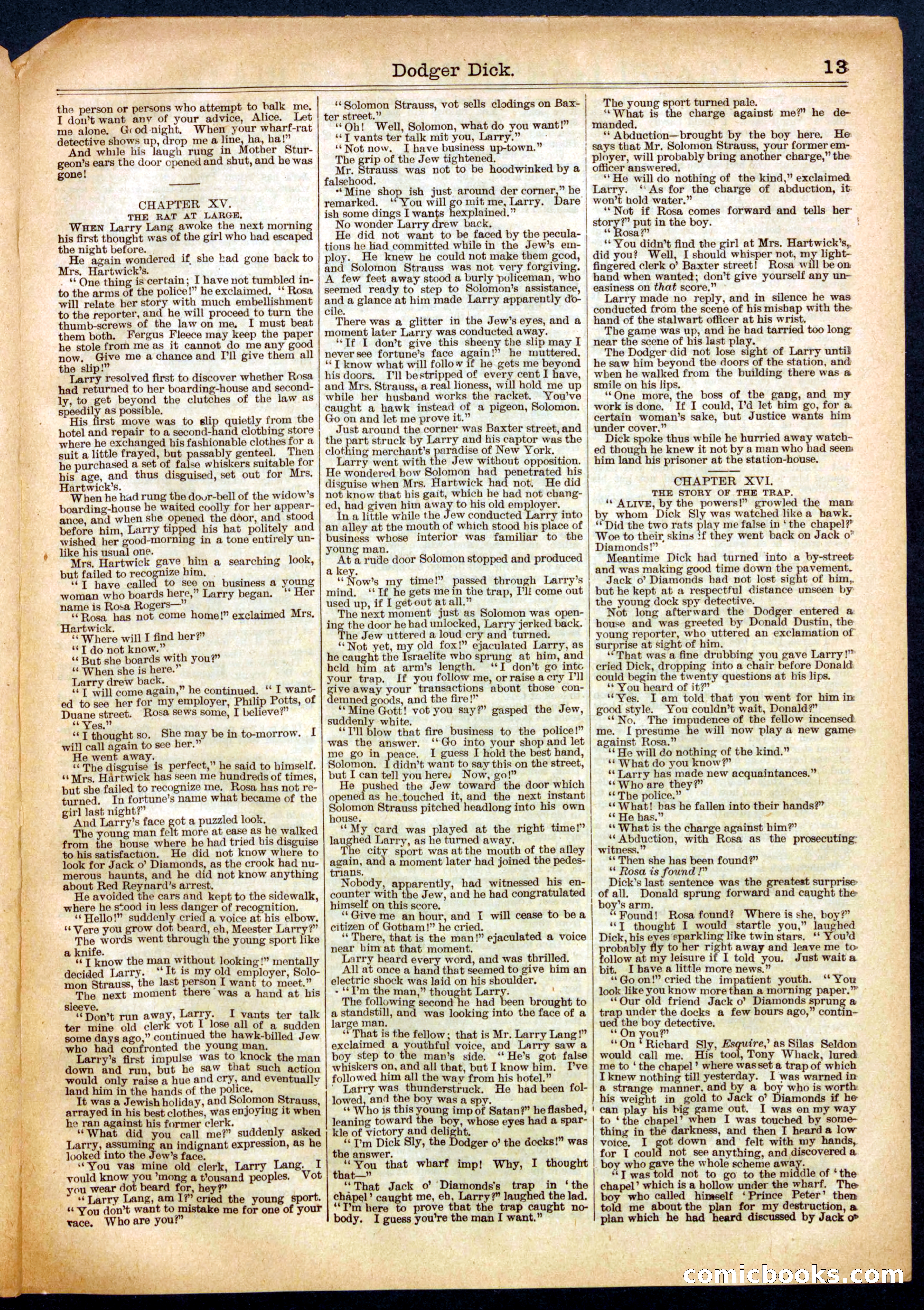 Beadle's Half Dime Library No. 512 — page 13 of 16