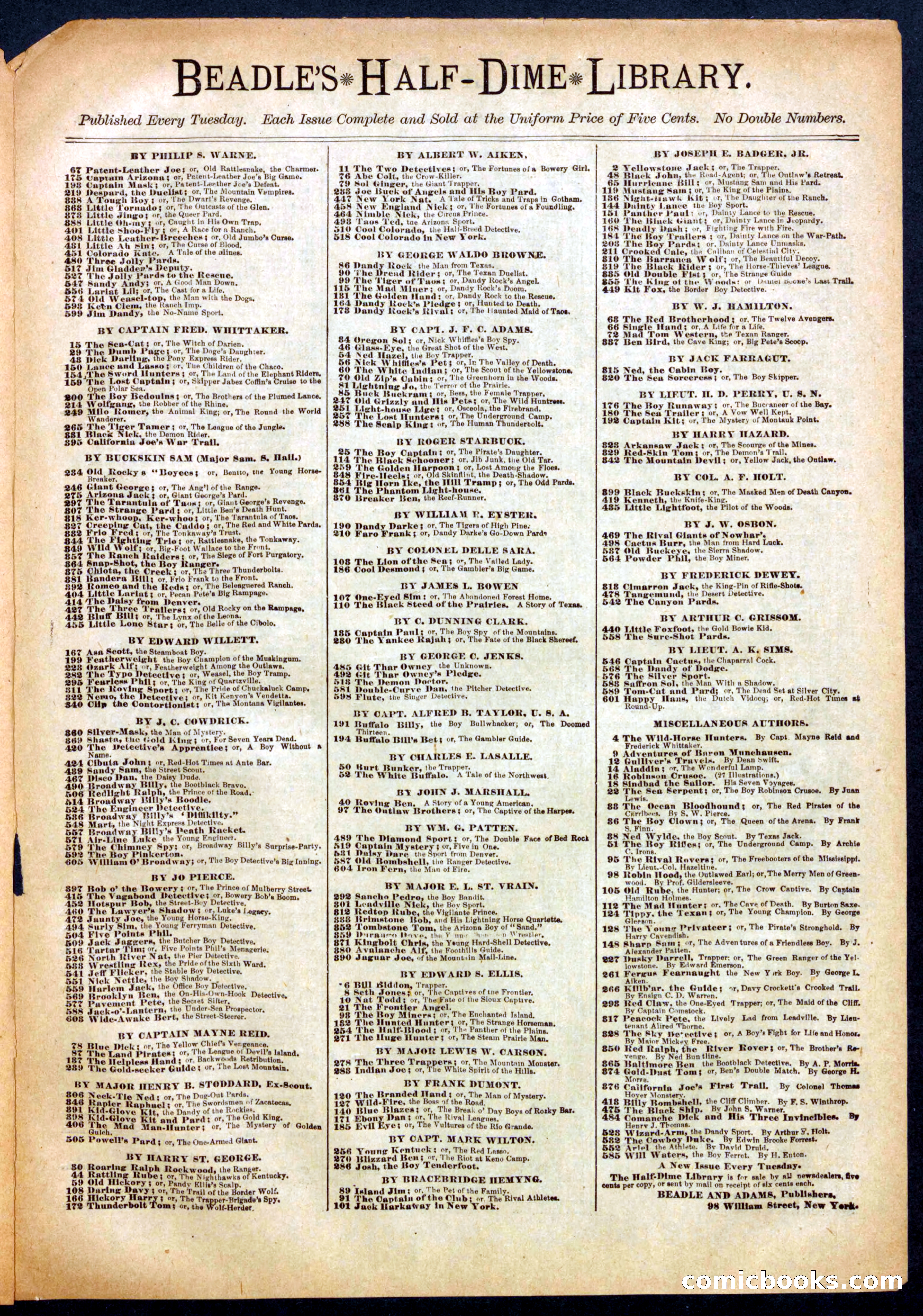 Beadle's Half Dime Library No. 512 — page 15 of 16
