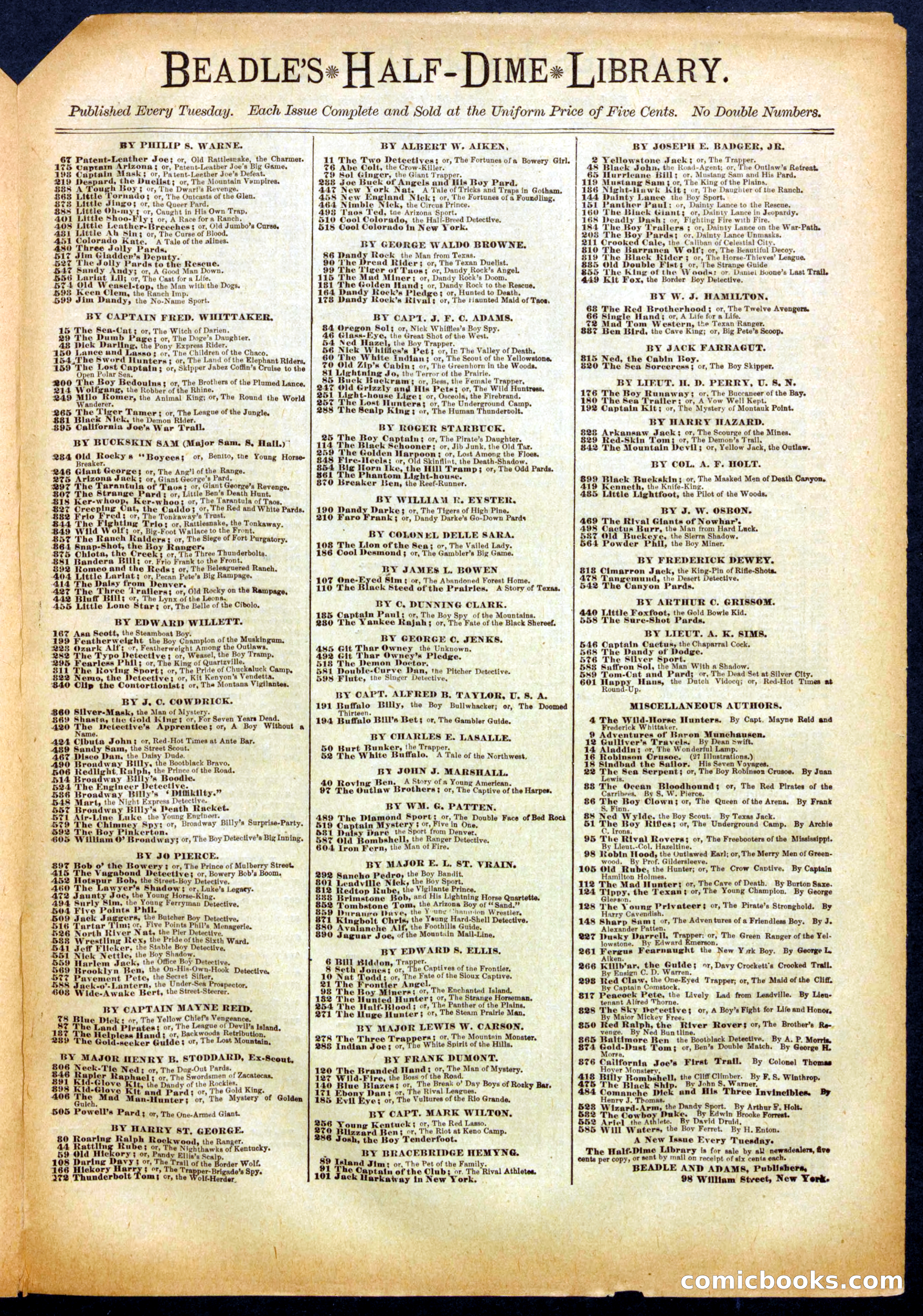 Beadle's Half Dime Library, No. 513 — page 15 of 16