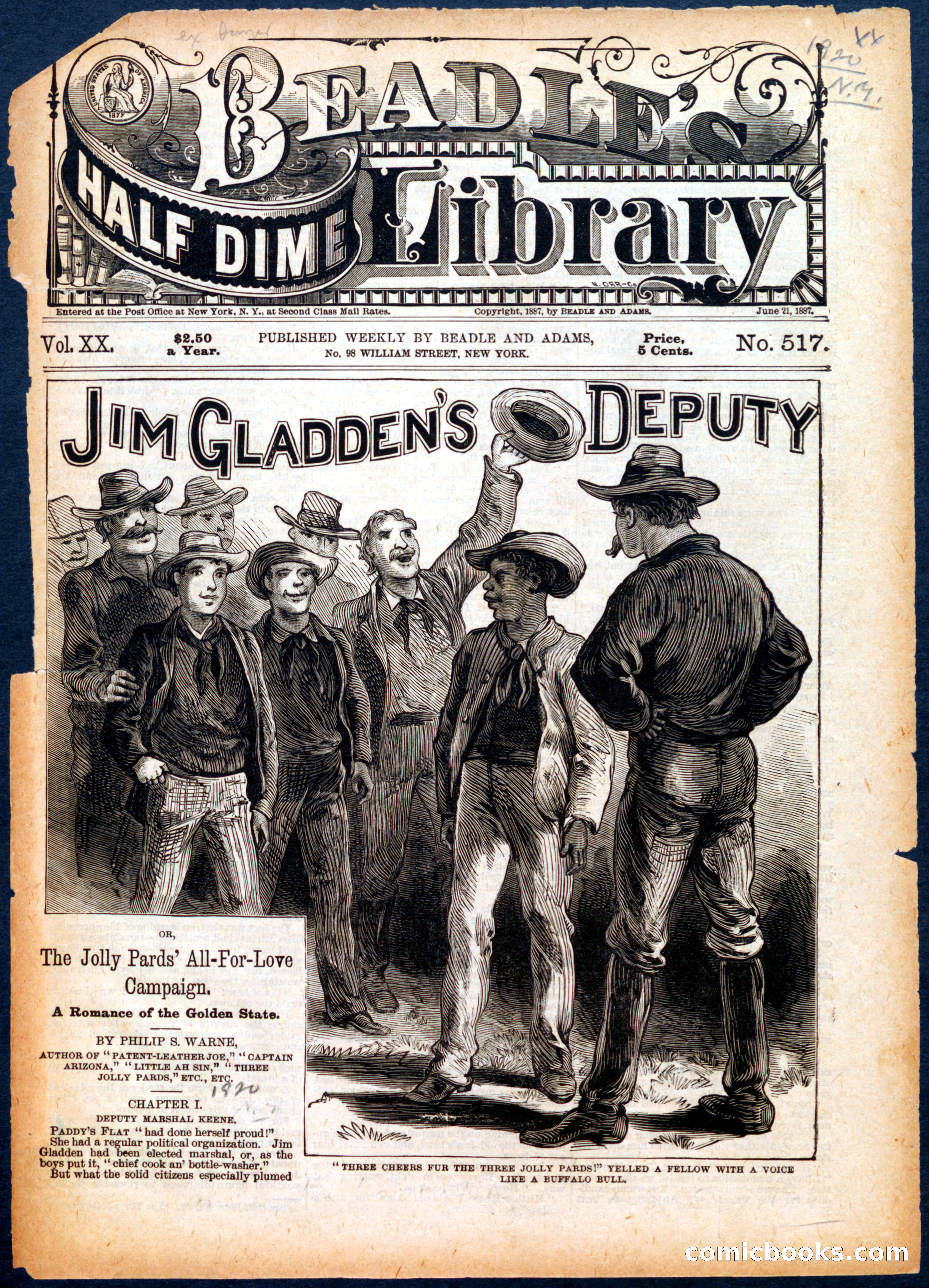 Beadle's Half Dime Library No. 517 — page 1 of 16