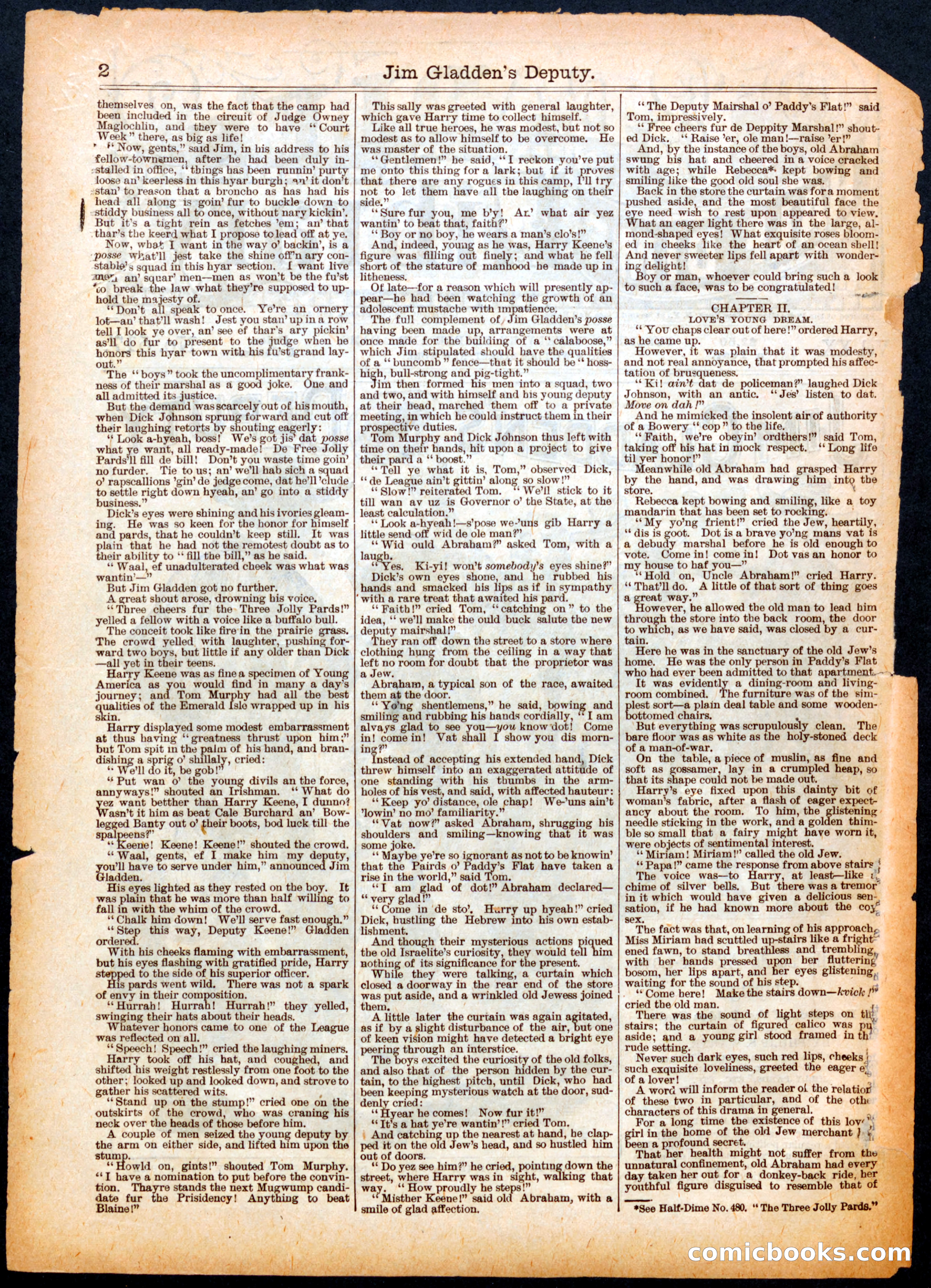 Beadle's Half Dime Library No. 517 — page 2 of 16
