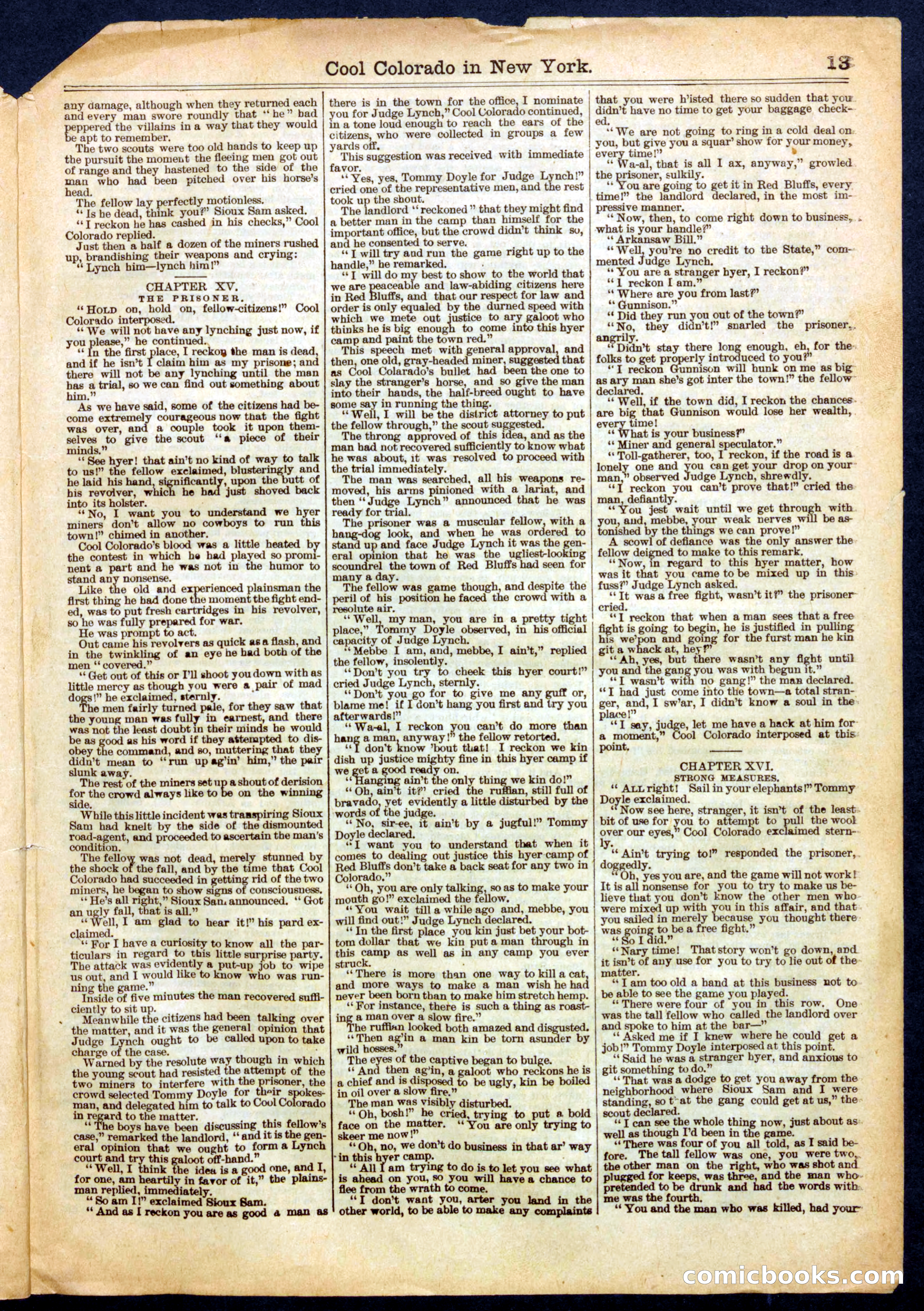 Beadle's Half Dime Library No. 518 — page 13 of 16