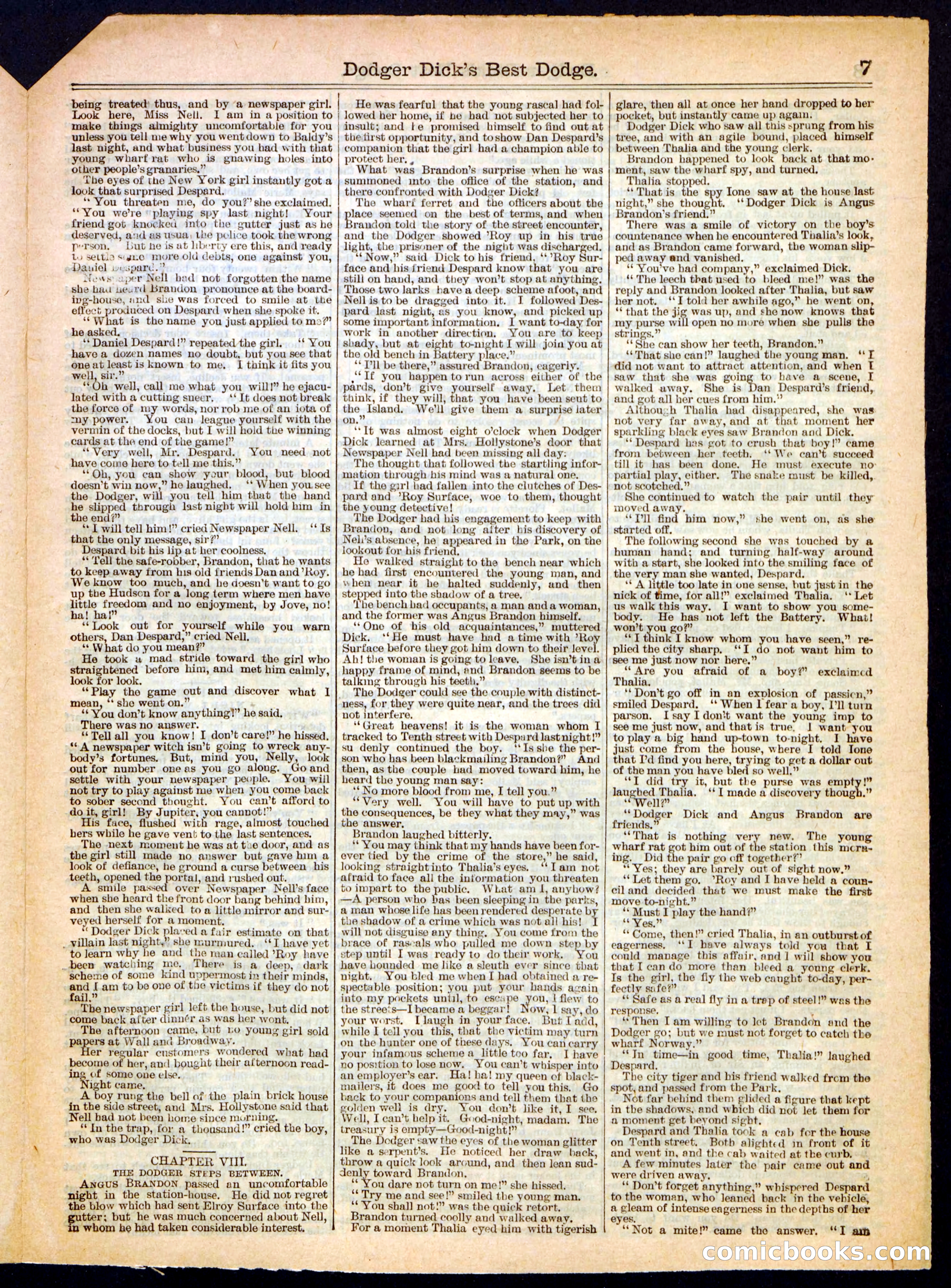 Beadle's Half Dime Library, No. 521 — page 7 of 16